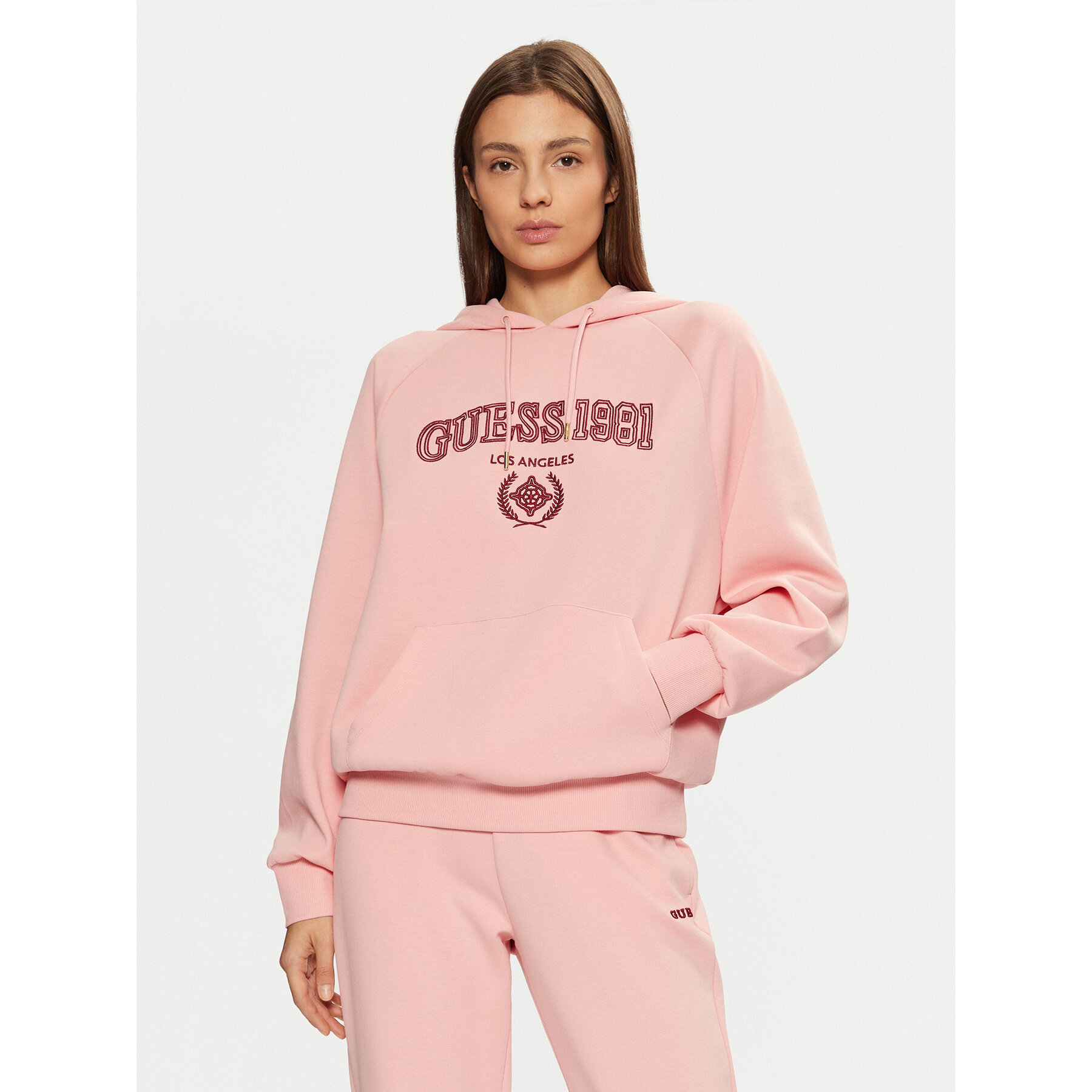 Guess Sweatshirt V5RQ02 KCLD1 Rosa Regular Fit