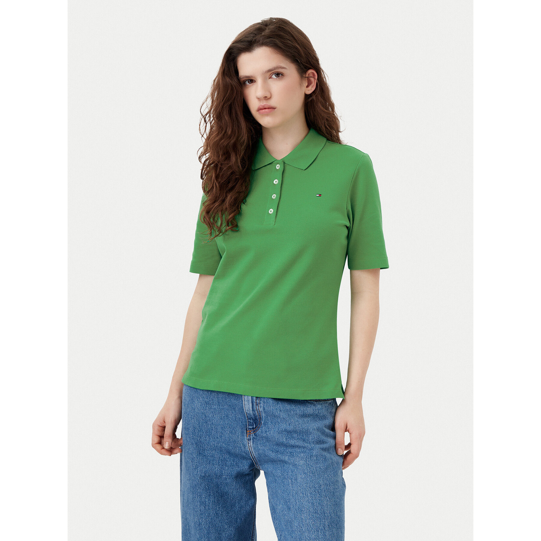 Tommy Hilfiger Polo 1985 WW0WW43224 Verde Regular Fit