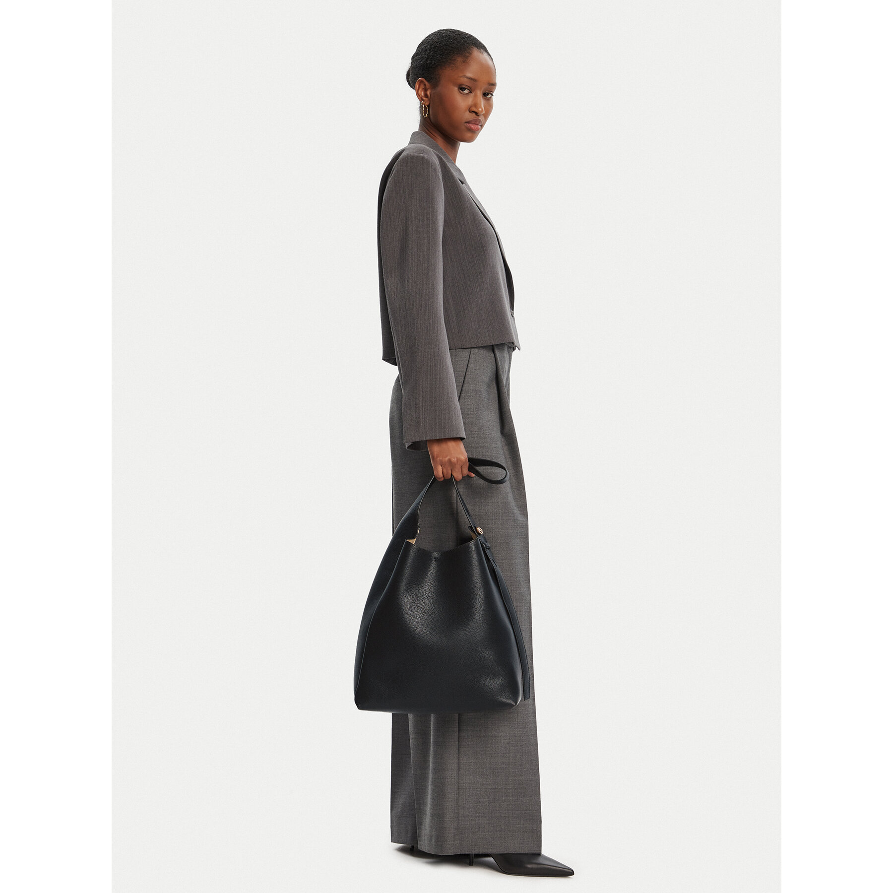 Geantă Tory Burch Romy Hobo 170964 Negru