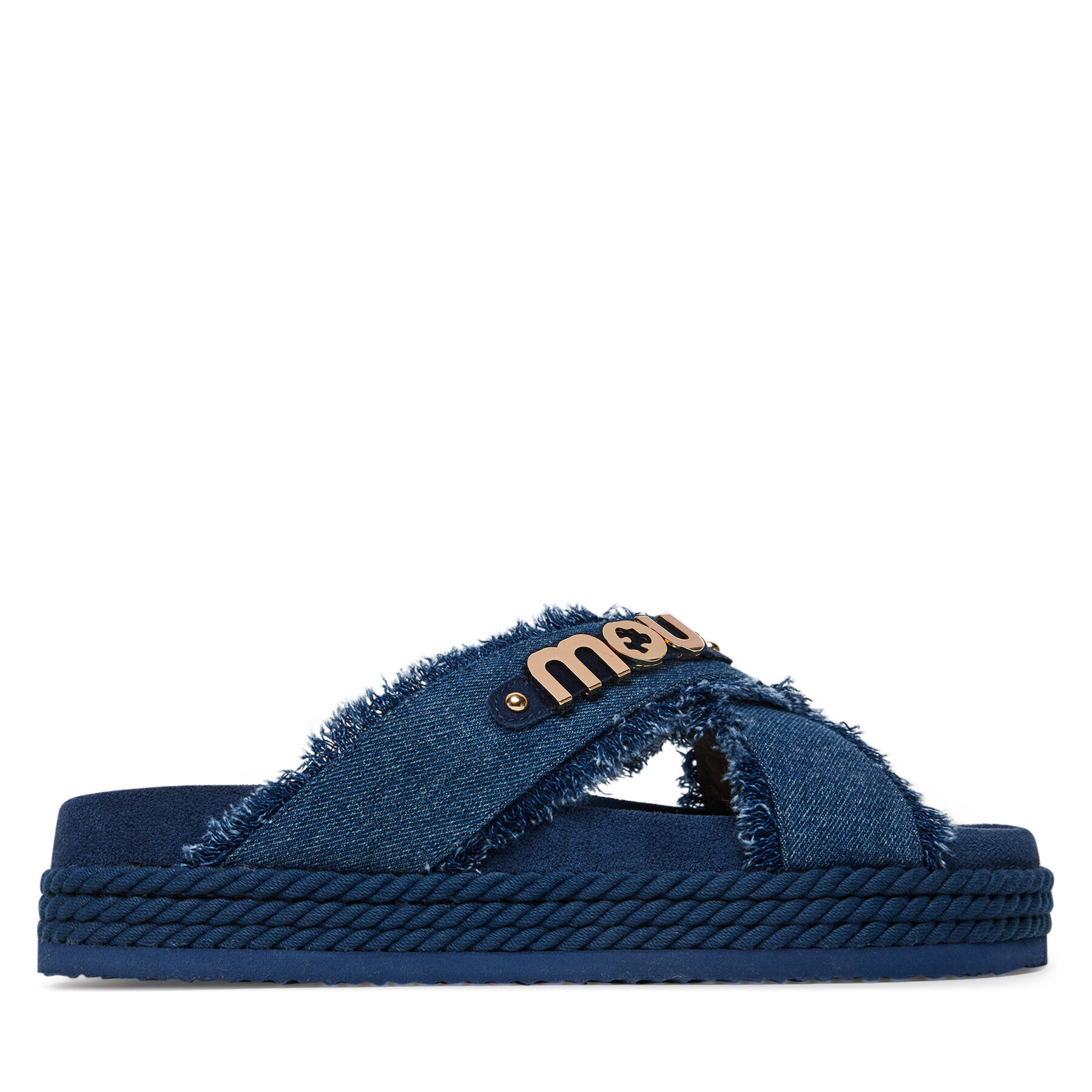 Чехли Mou Criss-cross MU.SW451004K Син