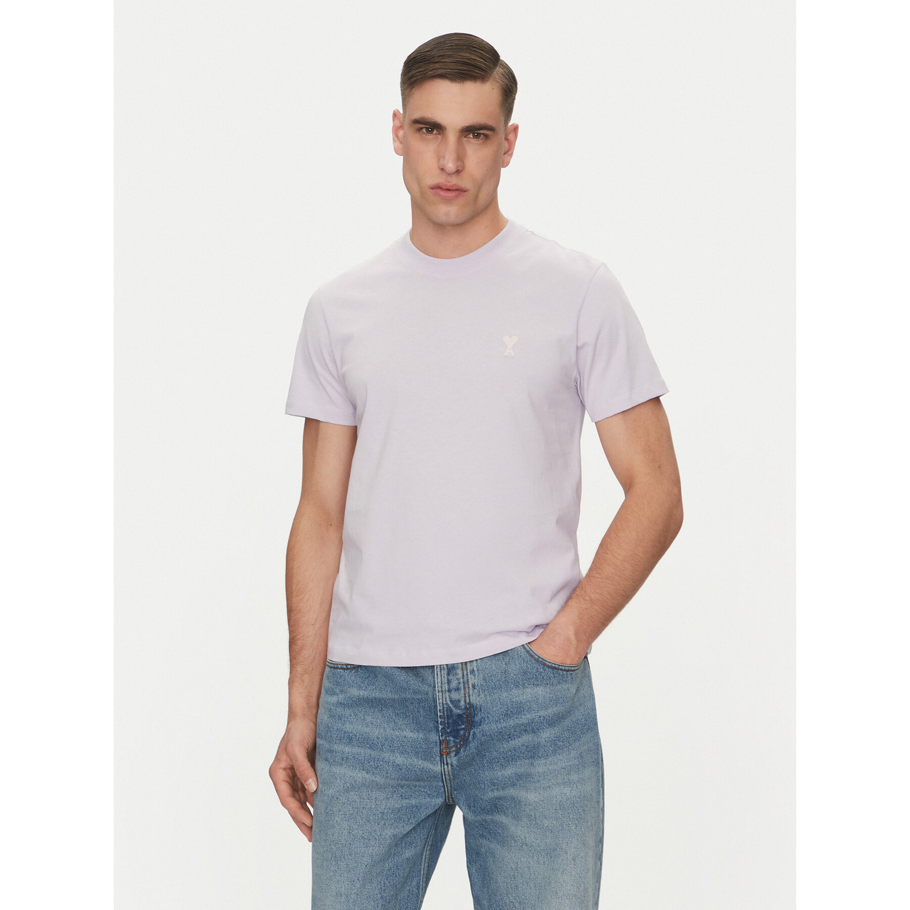 AMI Paris T-shirt HTS060.724 Viola Regular Fit