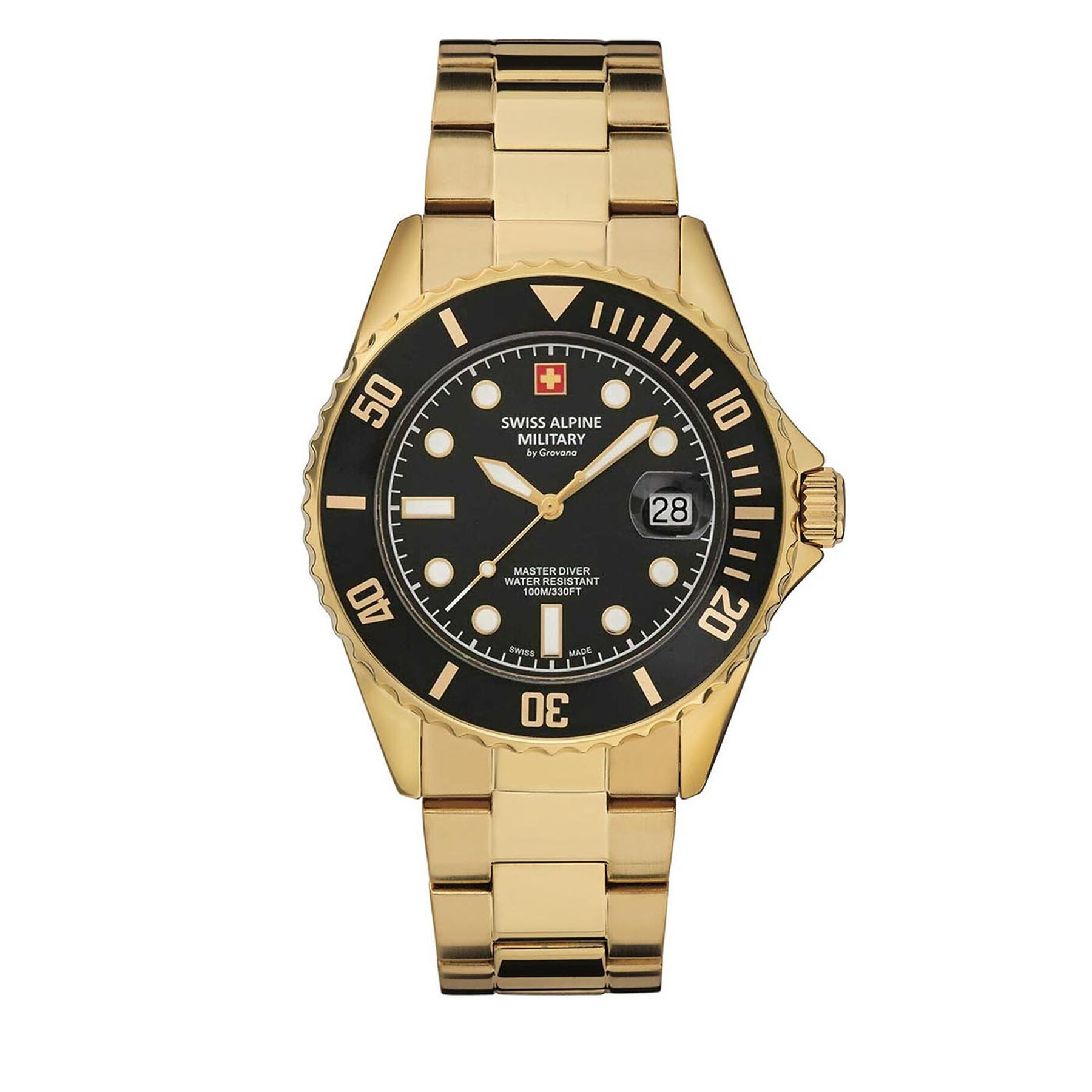 

Годинник Swiss Alpine Military 7053.1117 Gold/Black, Золотий