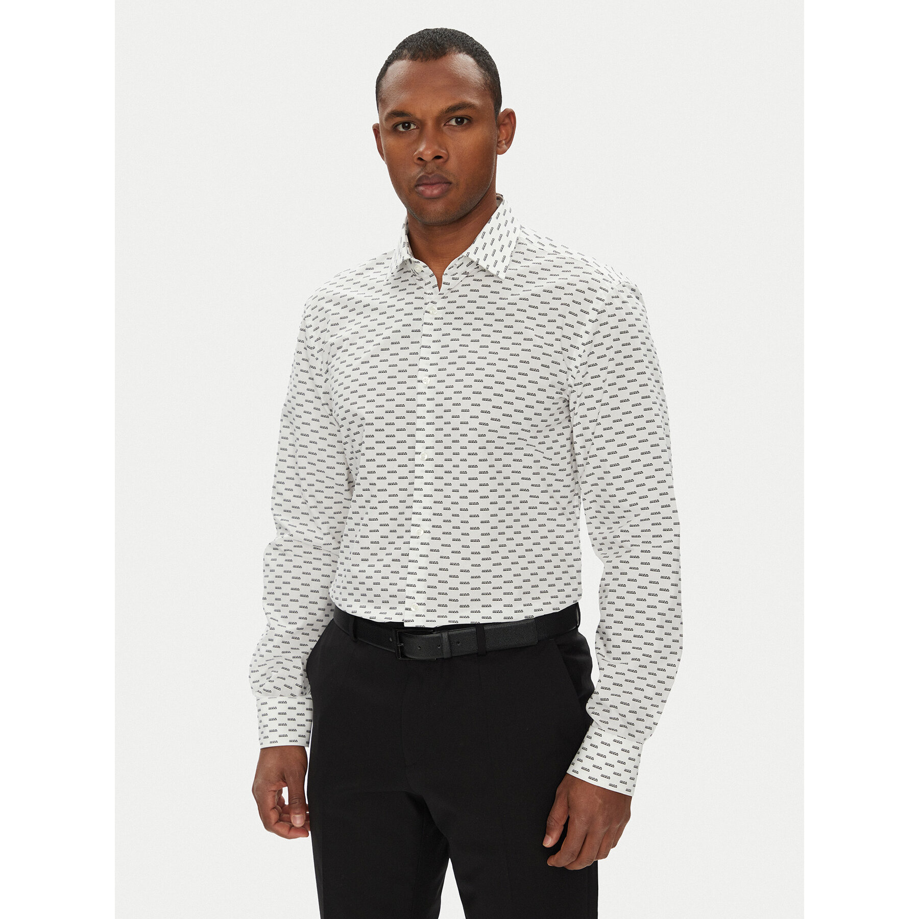HUGO Hemd Kenno 50544929 Weiß Slim Fit