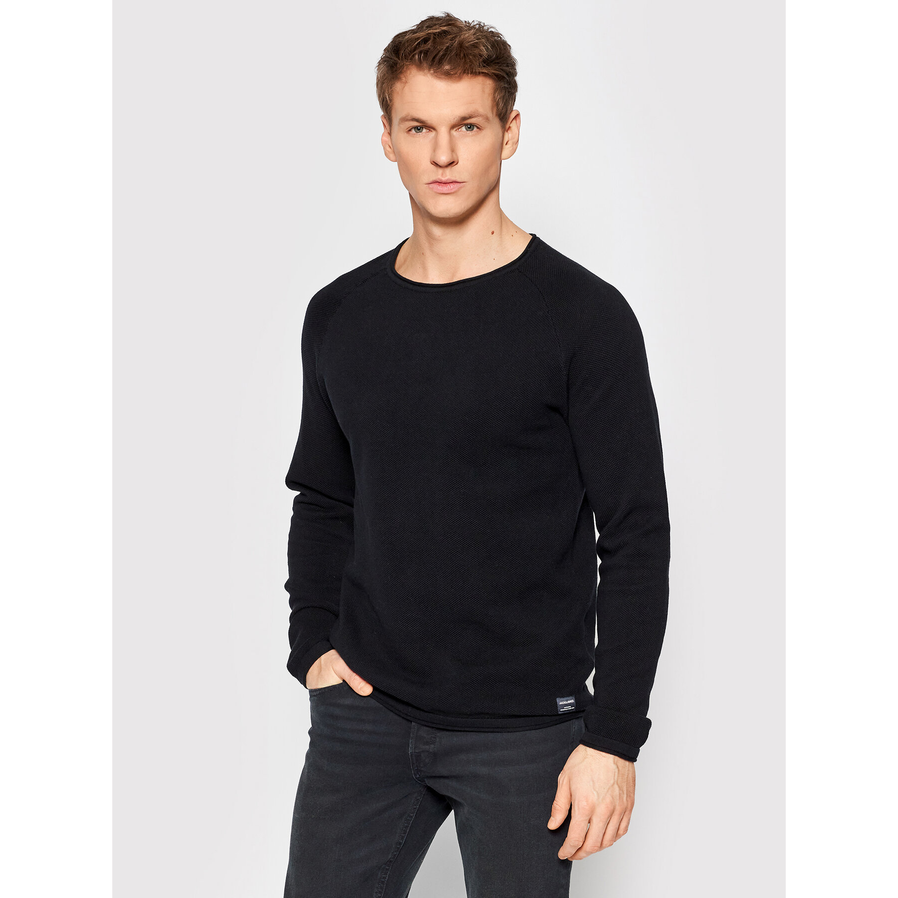Jack & Jones Pullover Hill 12157321 Schwarz Regular Fit