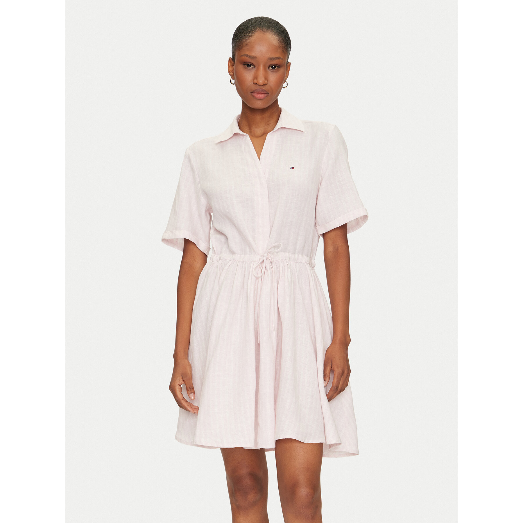 Tommy Hilfiger Hemdkleid Ess WW0WW44672 Rosa Regular Fit