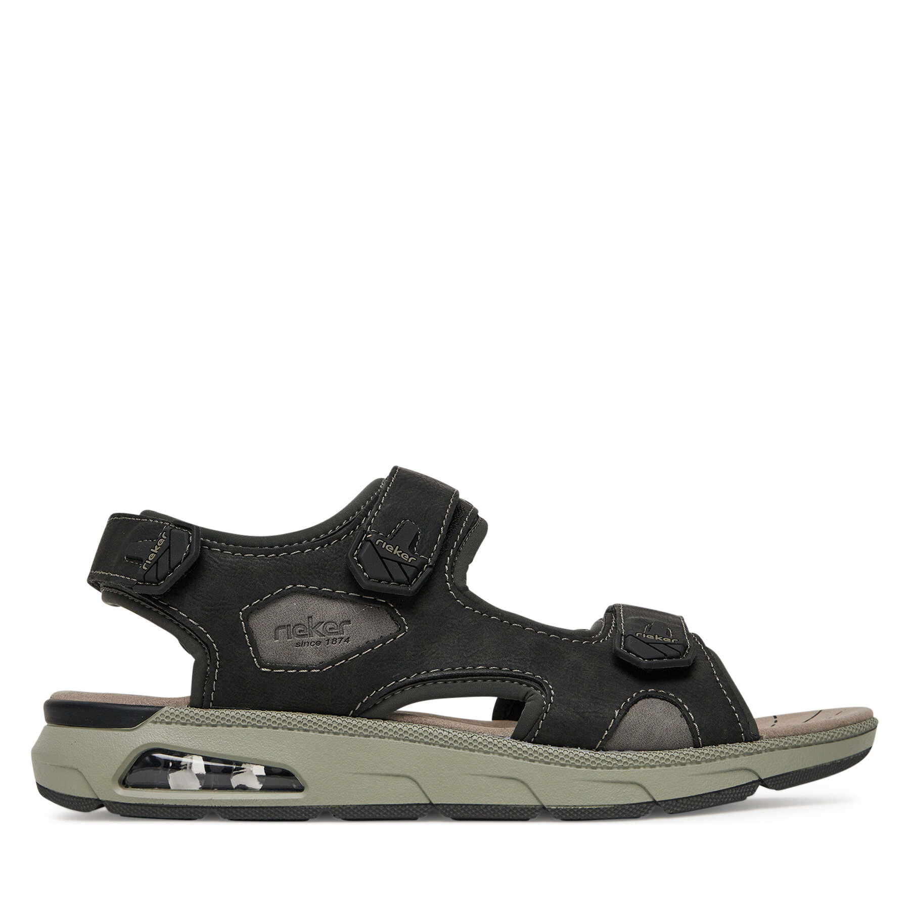 Uomo Sandali Rieker, Taglia 46, Nero, 29151-00, taglia : 46