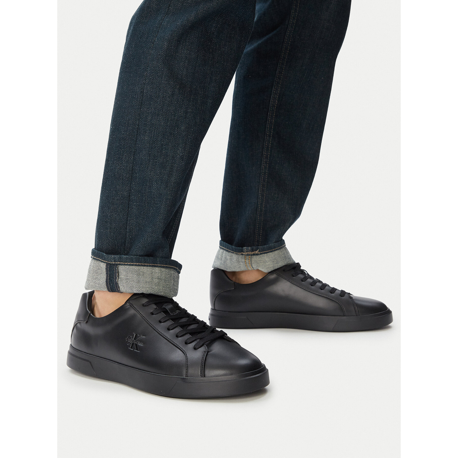 Tenisice Calvin Klein Low Prof Cupsole Lth HM0HM02123 Crna