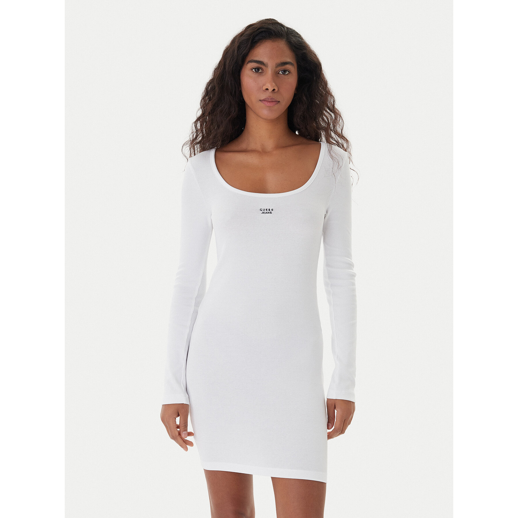 Guess Jeans Kleid für den Alltag 179918 Weiß Classic Fit
