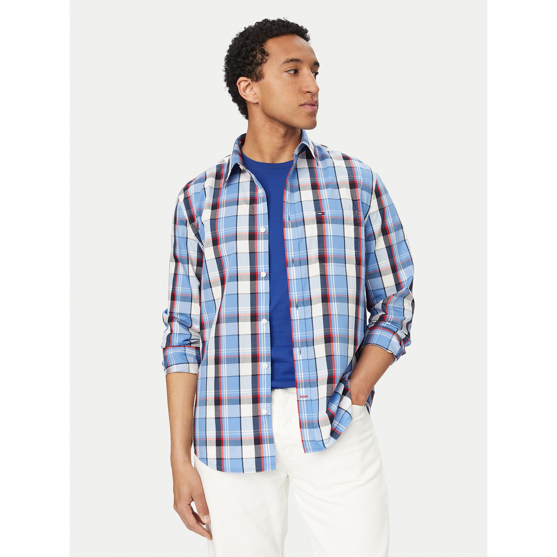 Tommy Jeans Hemd DM0DM22791 Blau Regular Fit