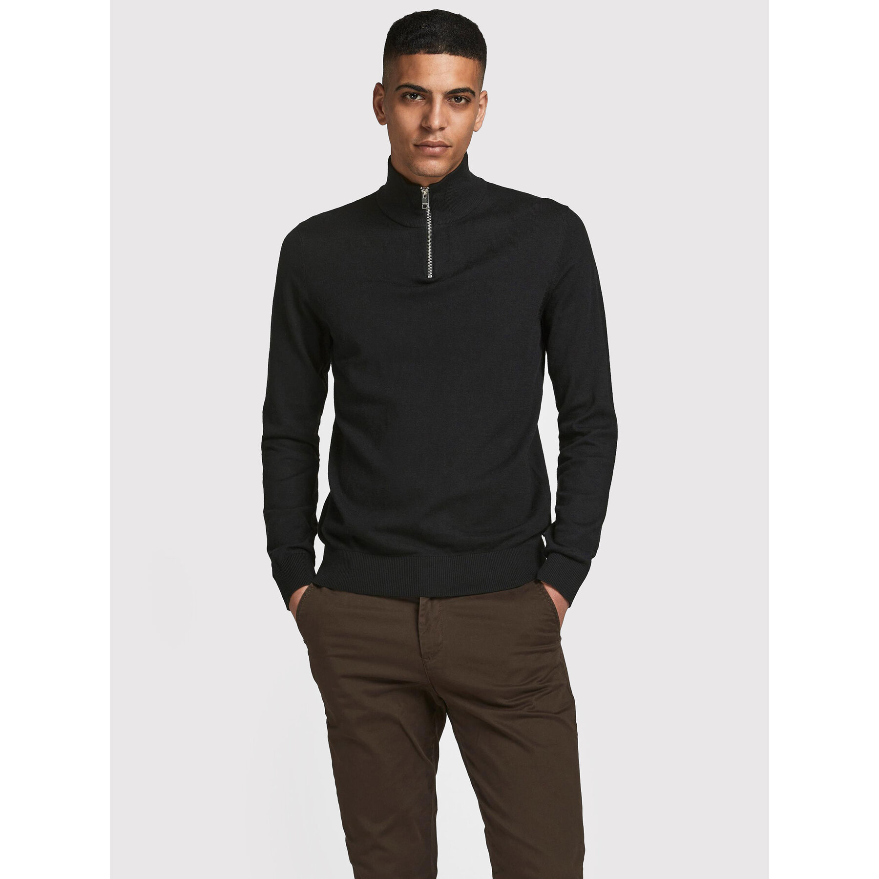 Jack & Jones Pullover Emil 12189339 Schwarz Regular Fit