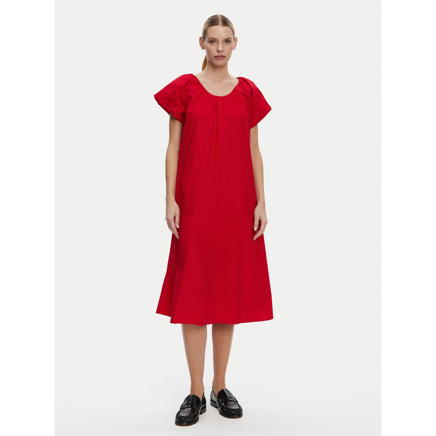 Tommy Hilfiger Sommerkleid WW0WW44667 Rot Relaxed Fit