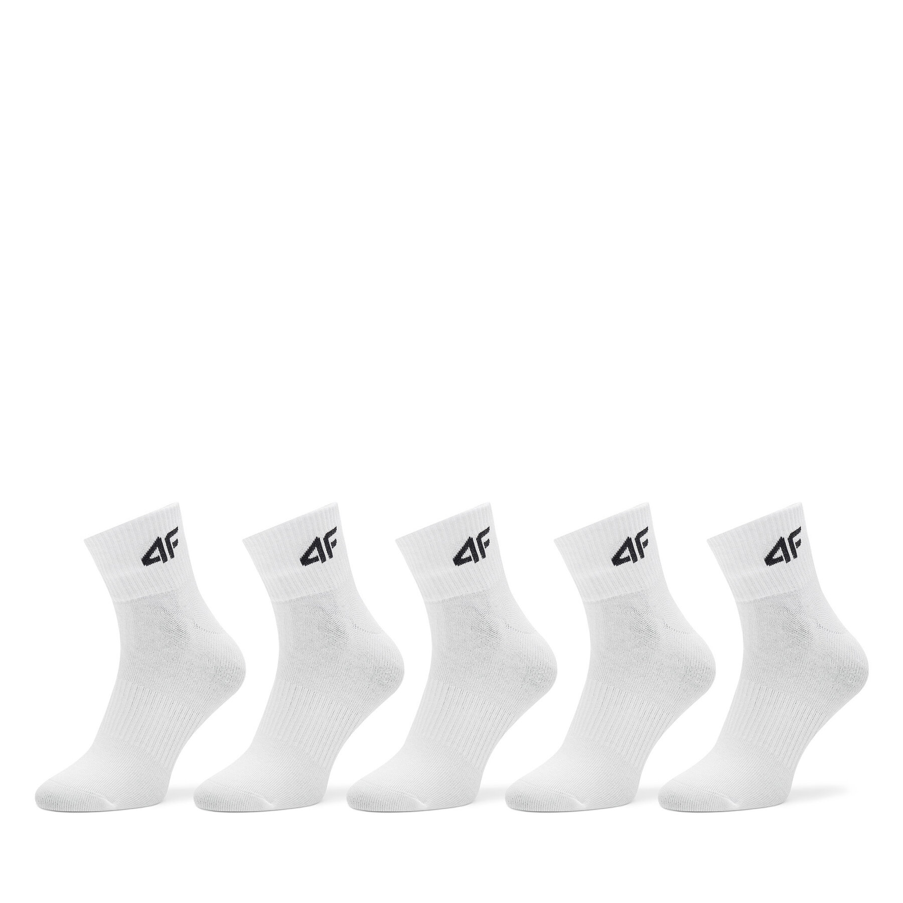 Lot de 5 paires de chaussettes hautes unisexe 4F 4FJWMM00USOCU295 Blanc