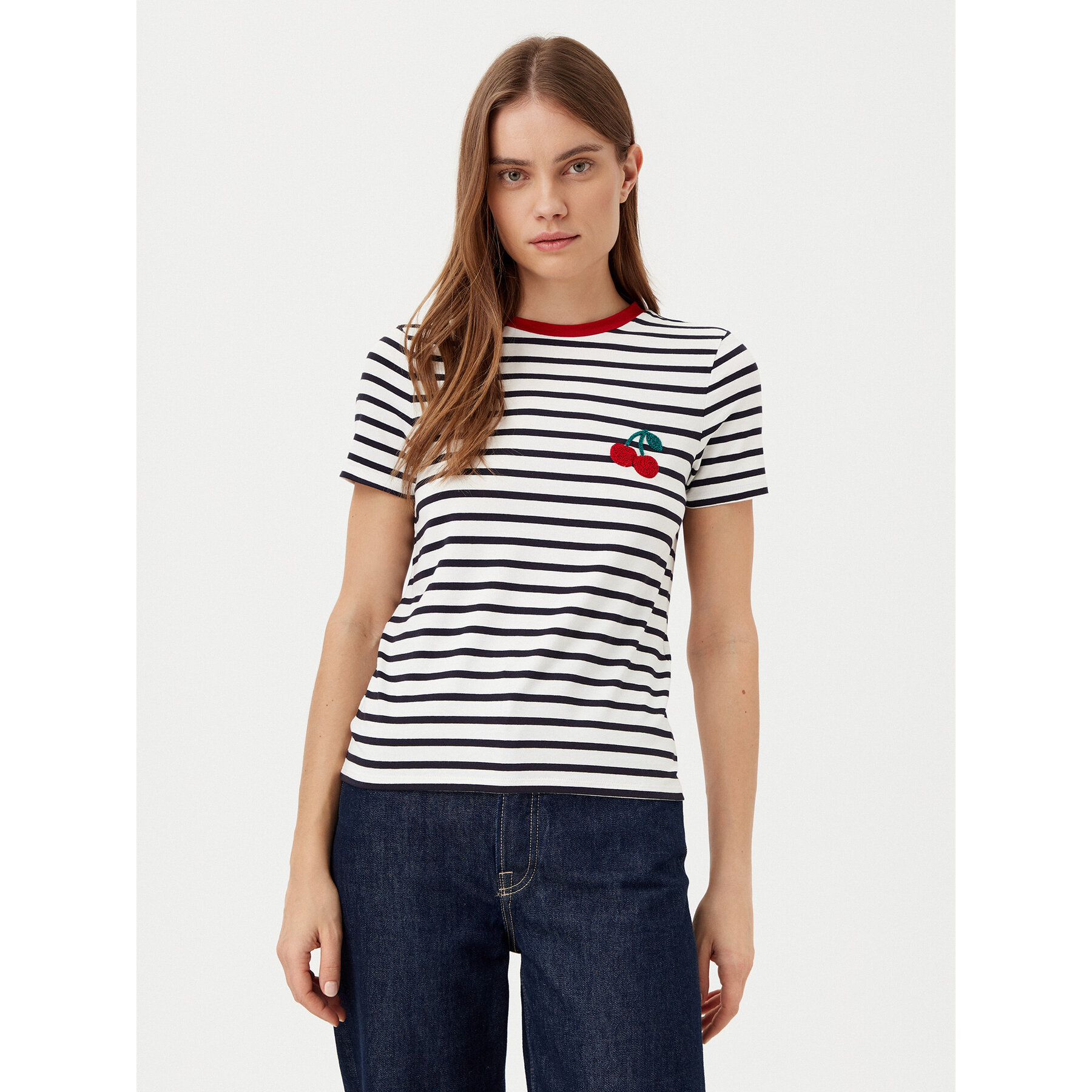 ONLY Póló Heart 15318959 Sötétkék Regular Fit