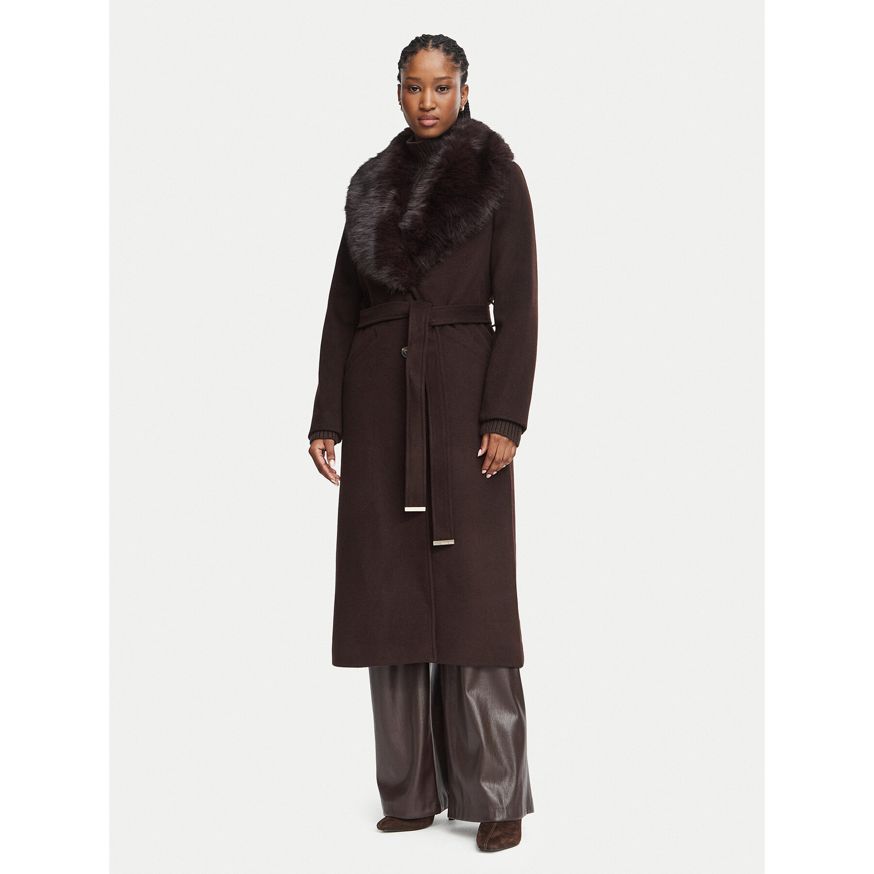 Michael Kors Wollmantel 77G7569M11 Braun Regular Fit