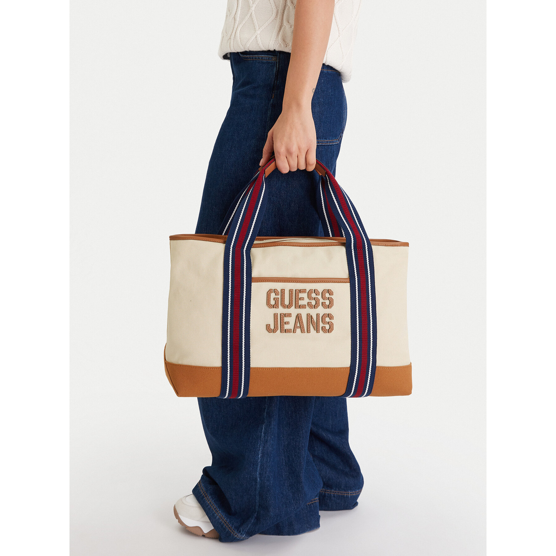 Taška Guess Jeans M5BZ92 WL970 Krémová