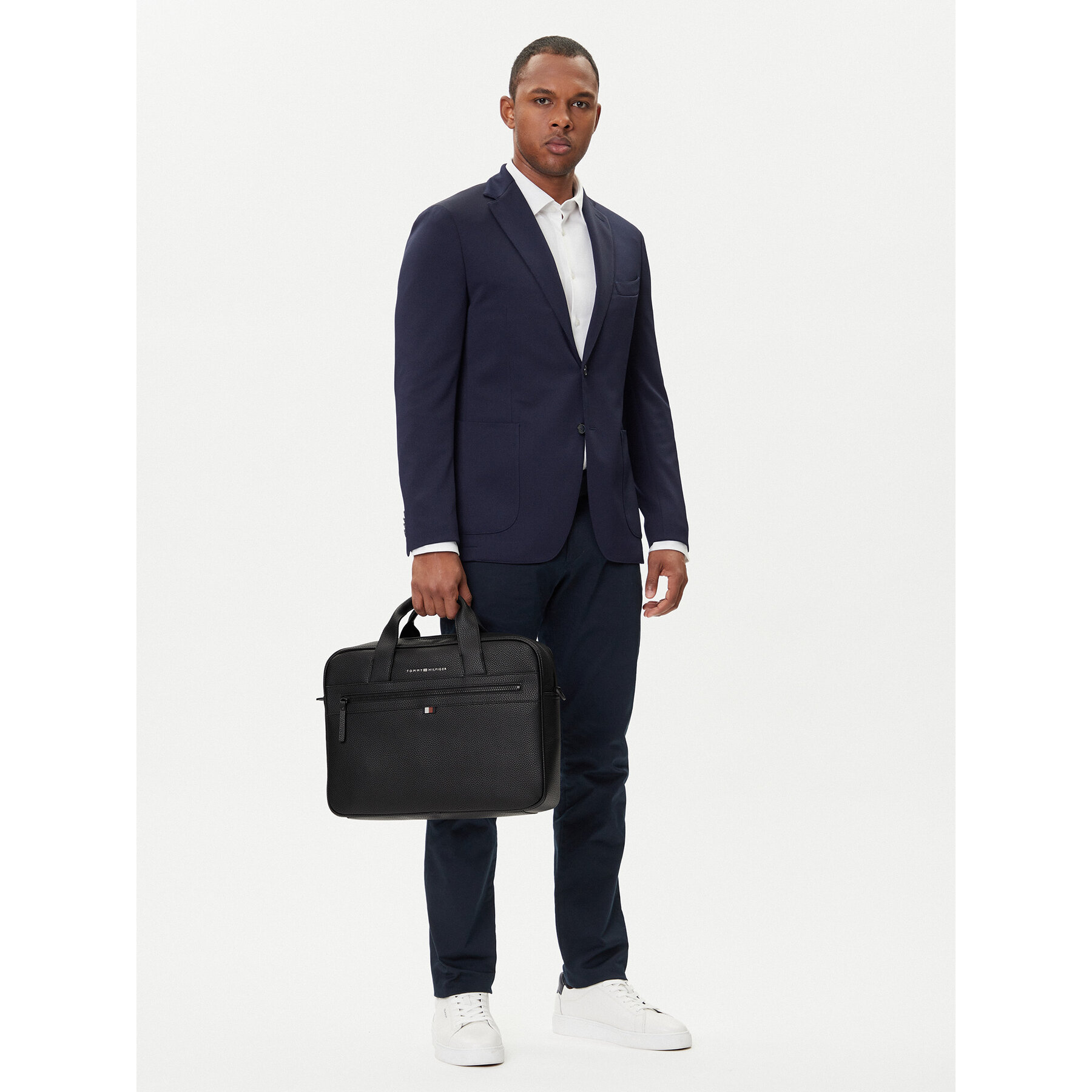 Torba za prenosnik Tommy Hilfiger Essential Pu Computer Bag AM0AM09507 Črna