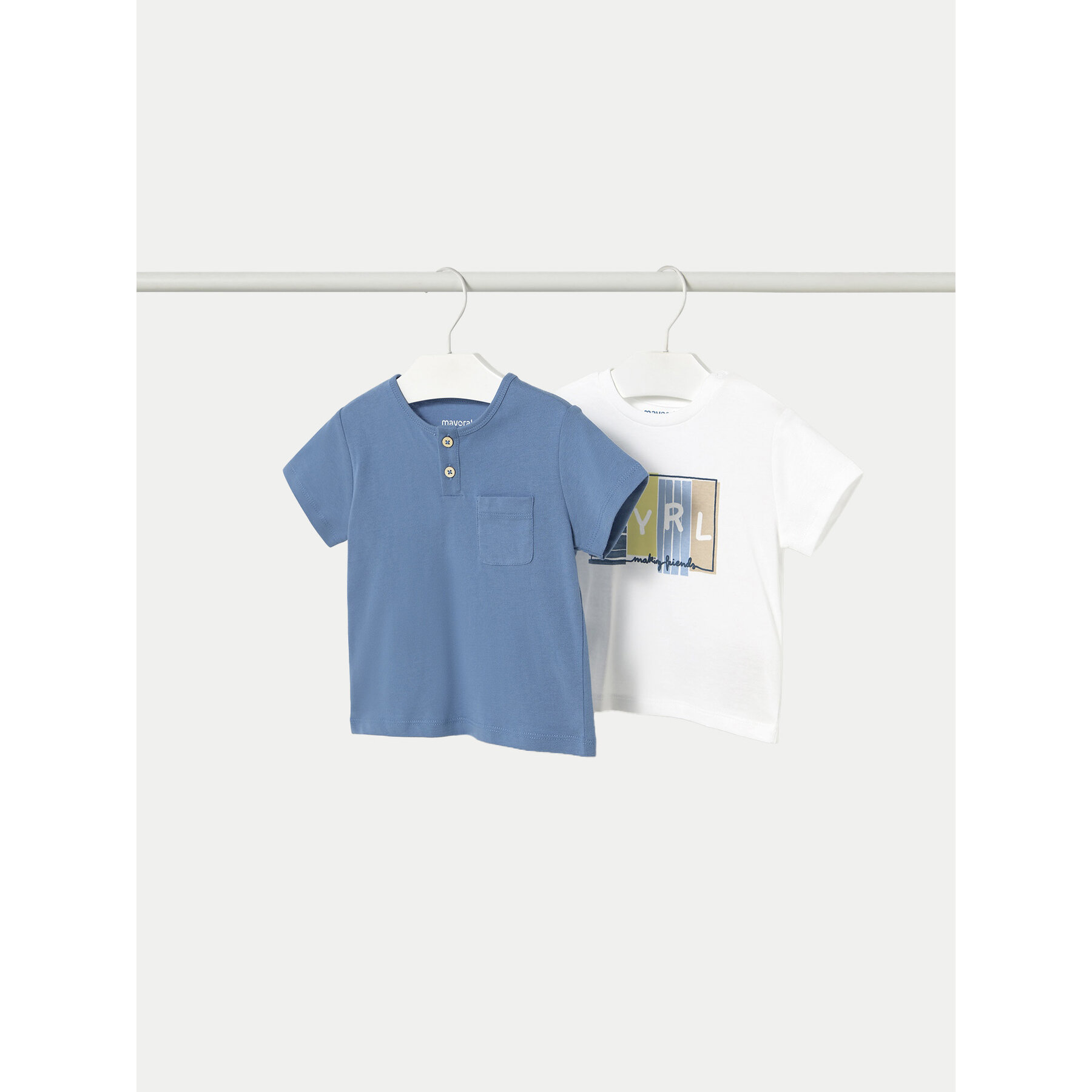 Mayoral Mayoral Σετ 2 T-Shirts 1060 Έγχρωμο Regular Fit