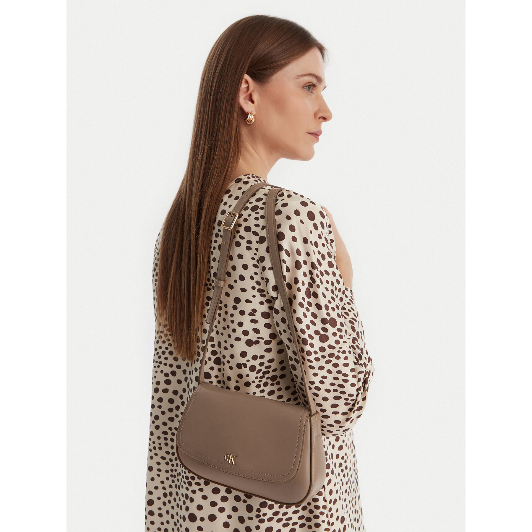 Geantă Calvin Klein Ck Flap Camera Bag LV04F3421G Bej