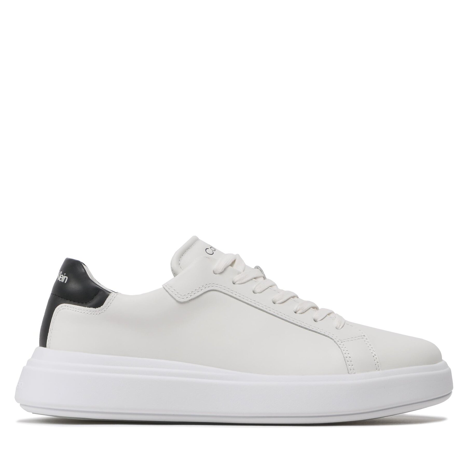 Sneakersy Calvin Klein Low Top Lace Up Lth HM0HM01016 Biela