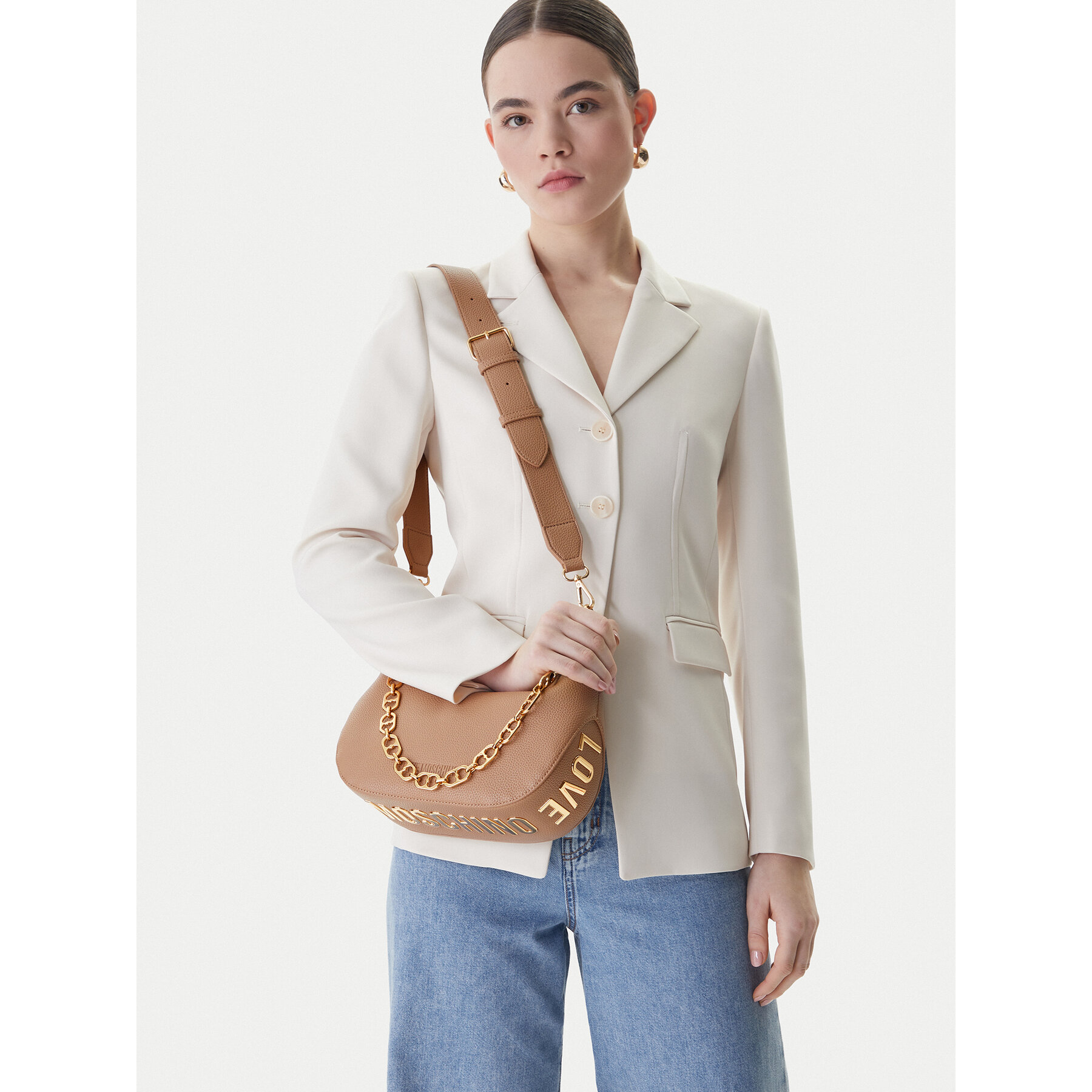 Geantă LOVE MOSCHINO JC4018PP1OLT0104 Bej