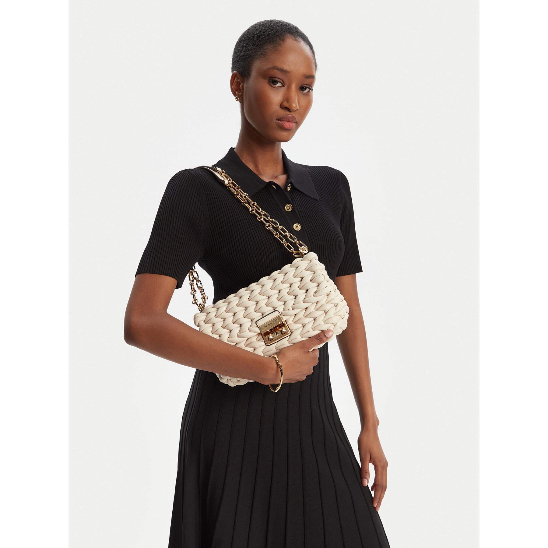 Geantă MICHAEL Michael Kors Tribeca 30T5G2RL7T Écru