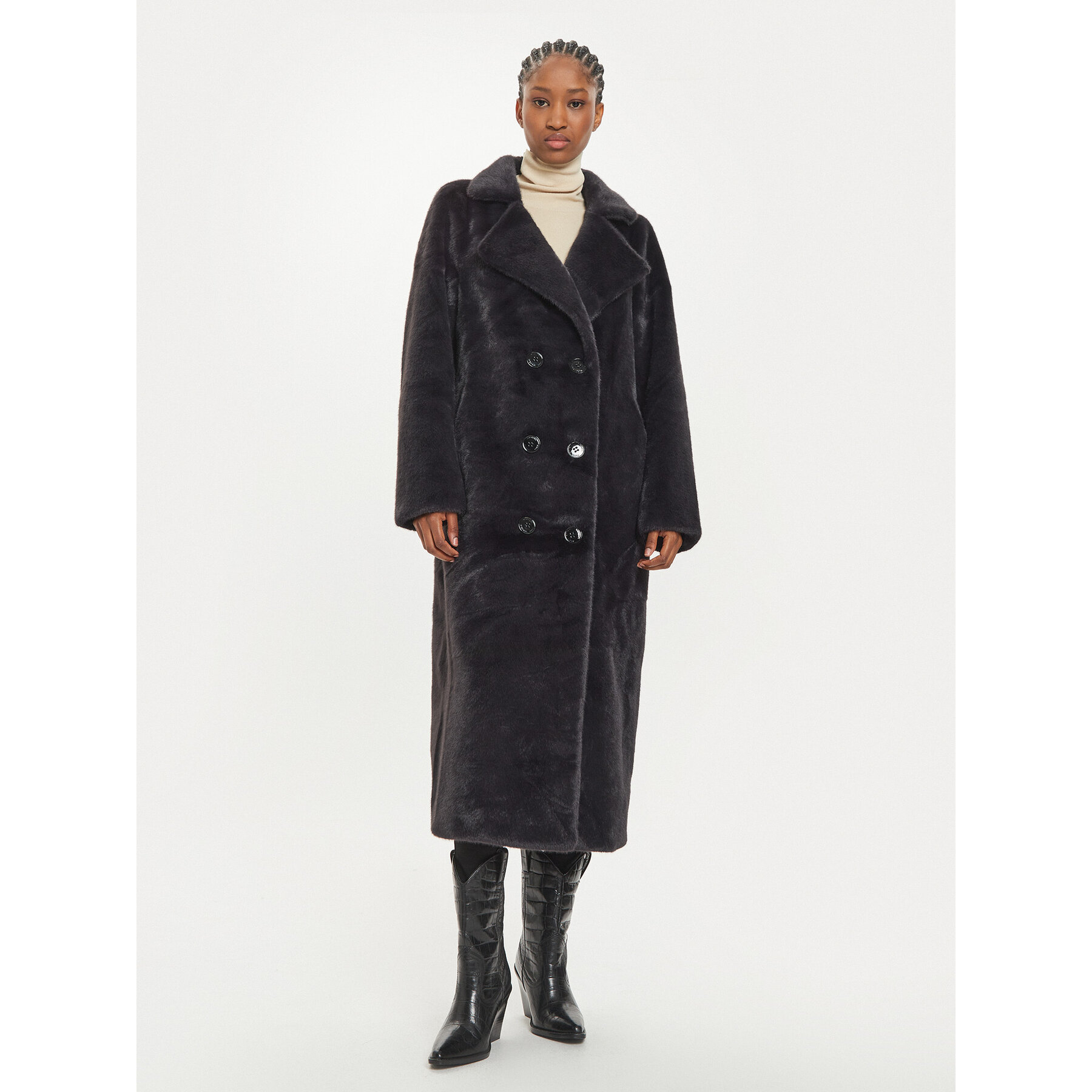 MICHAEL Michael Kors Pelzmantel 77B1401M52 Dunkelblau Oversize