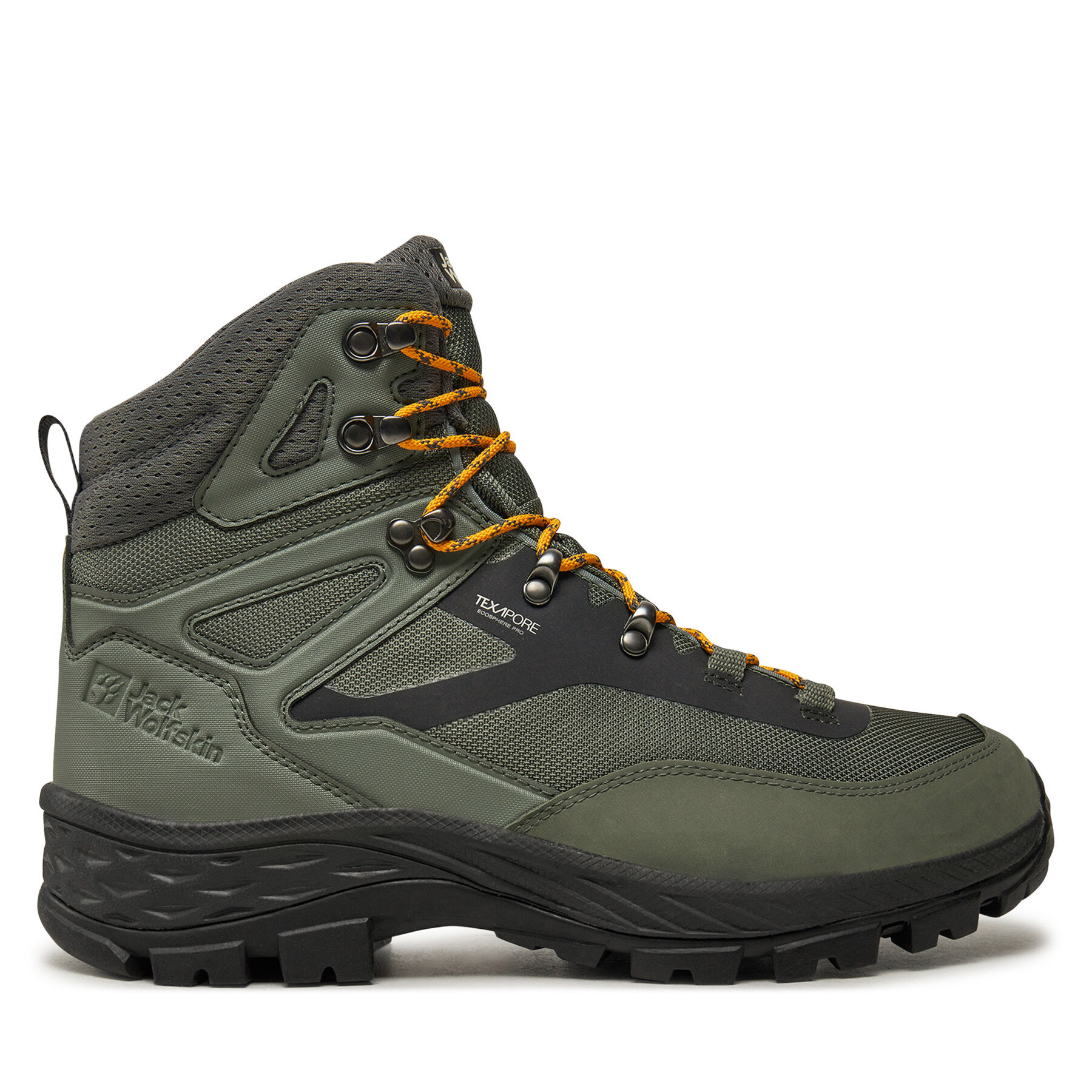 Botas de trekking Jack Wolfskin Rebellion Guide Texapore Mid M 4053791 Verde