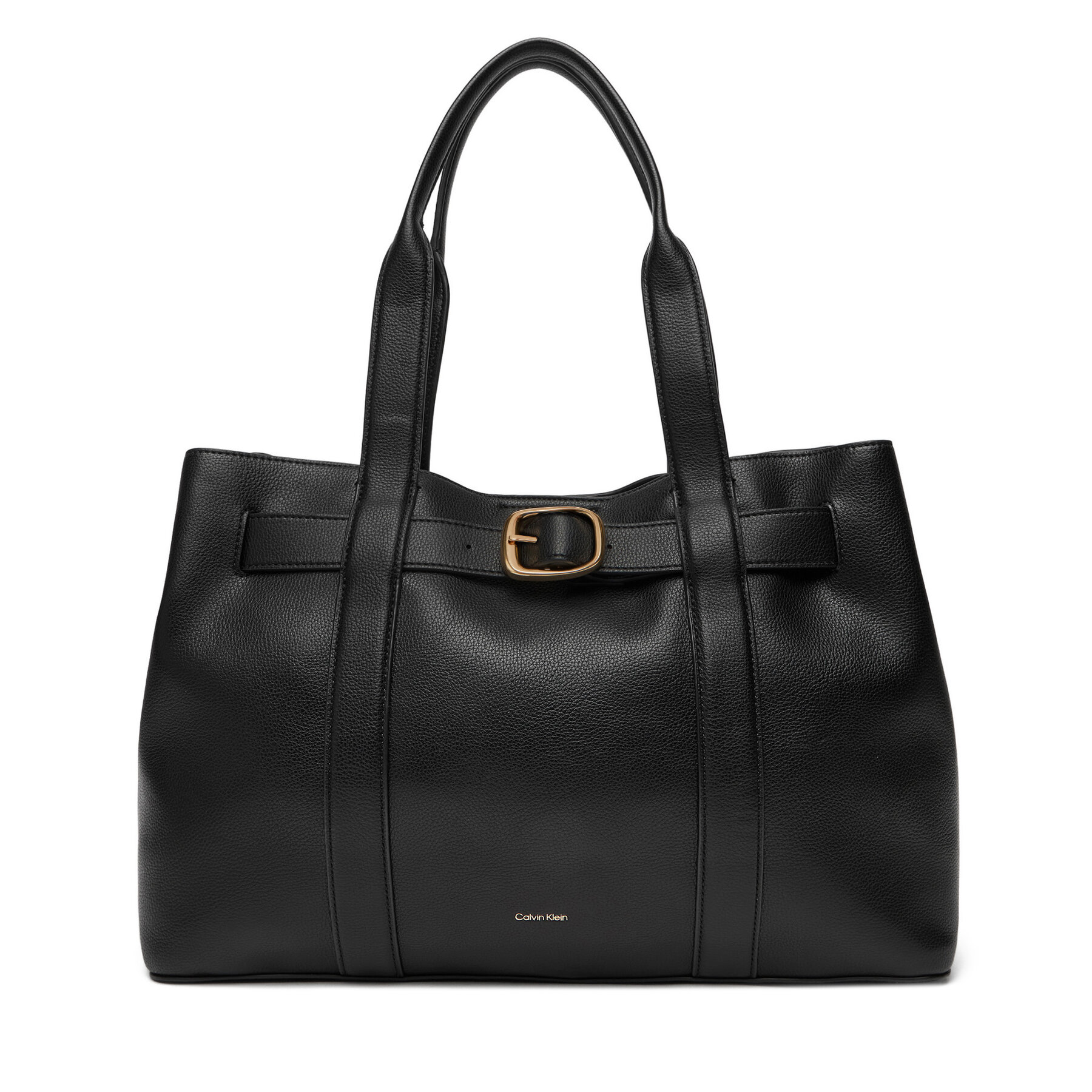Дамска чанта Calvin Klein Buckle Medium Tote LV04F3294G Черен