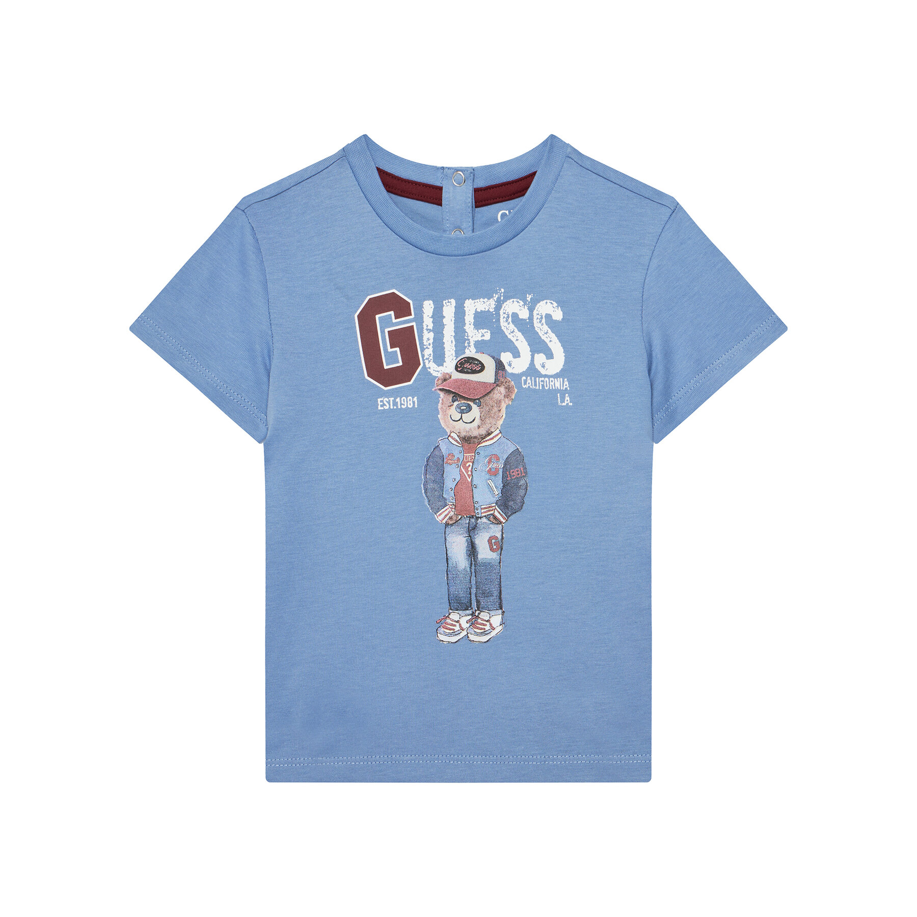 Guess Póló N5YI22 K8HM4 Kék Regular Fit