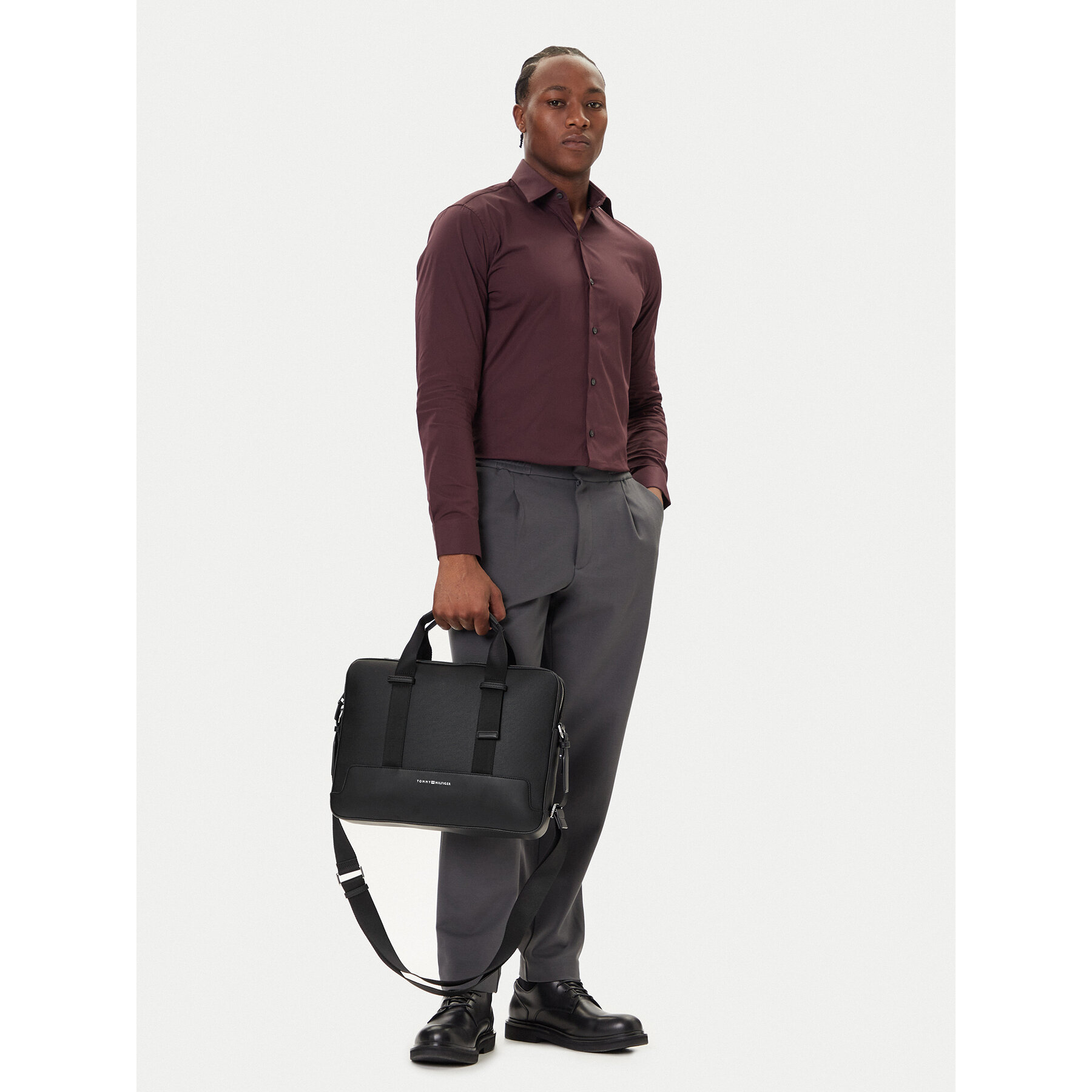 Чанта за лаптоп Tommy Hilfiger Th Modern Computer Bag AM0AM13637 Черен