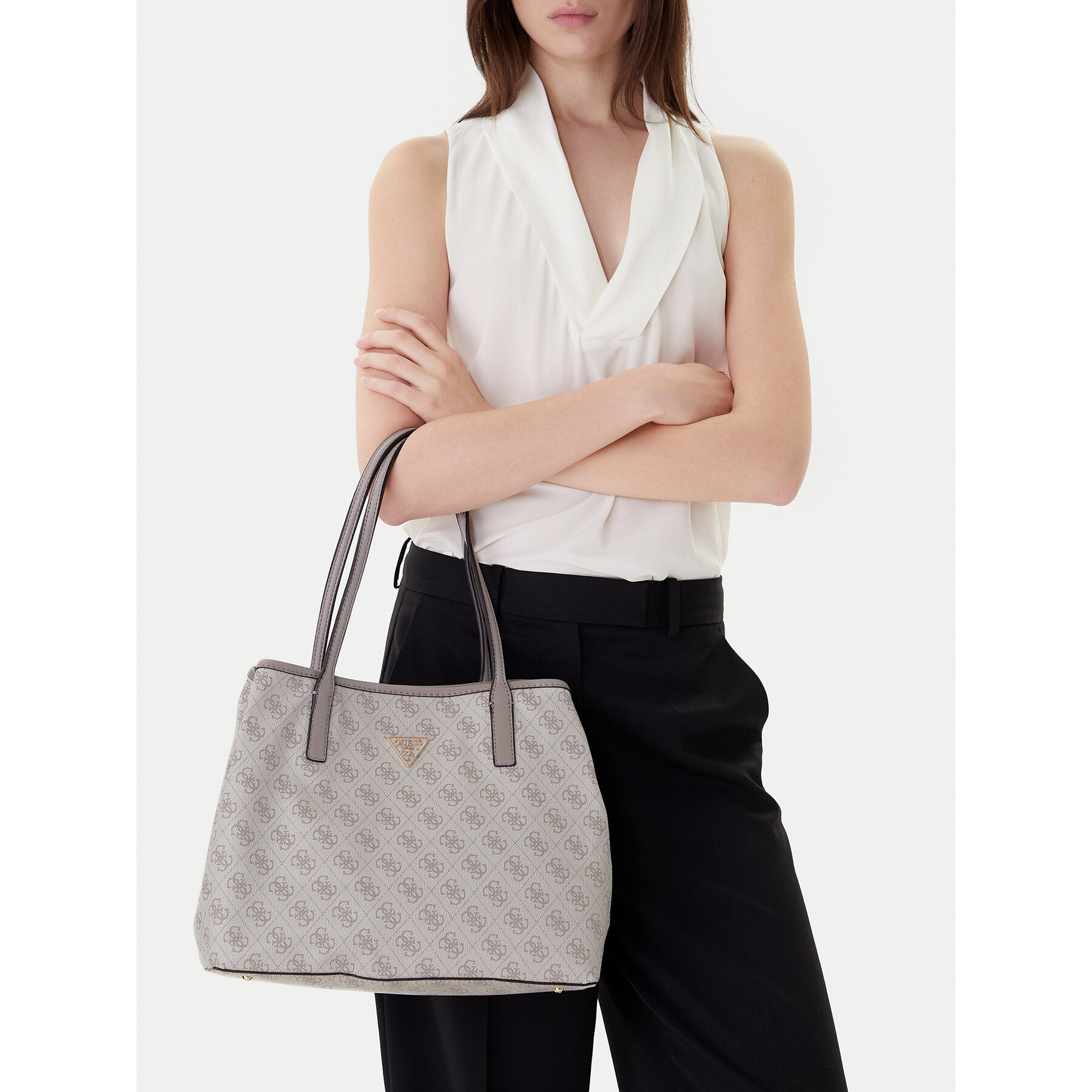 Geantă Guess Victtoria HWESG9 51428 Bej
