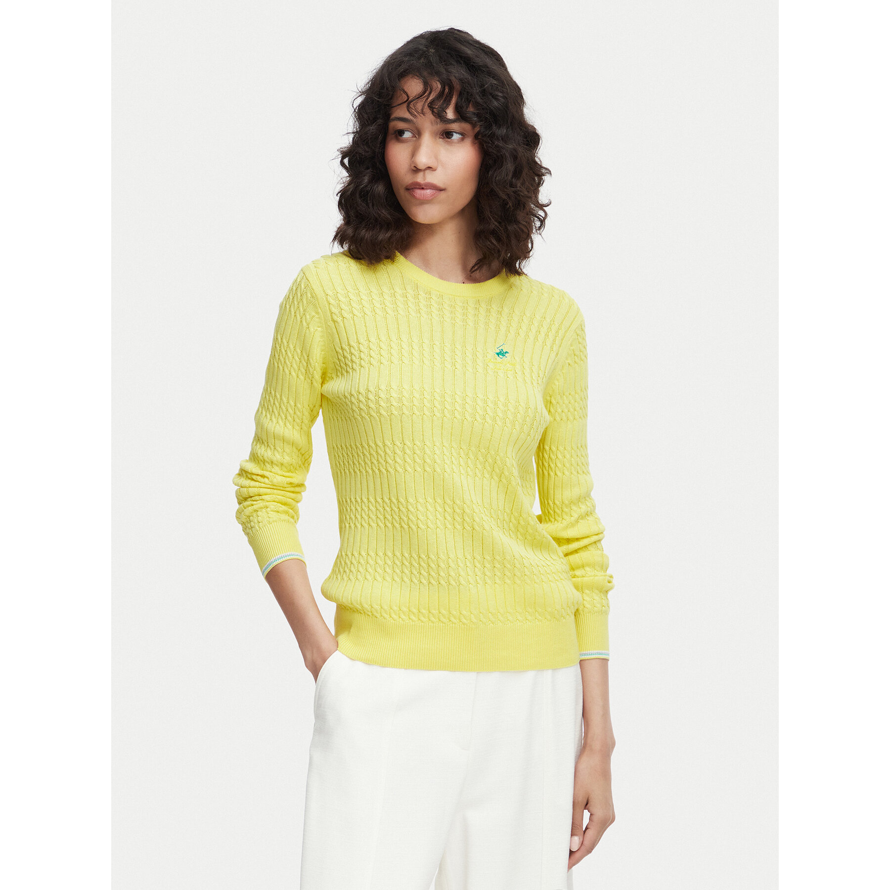 Beverly Hills Polo Club Pullover P-SS26W-M537390 Gelb Regular Fit
