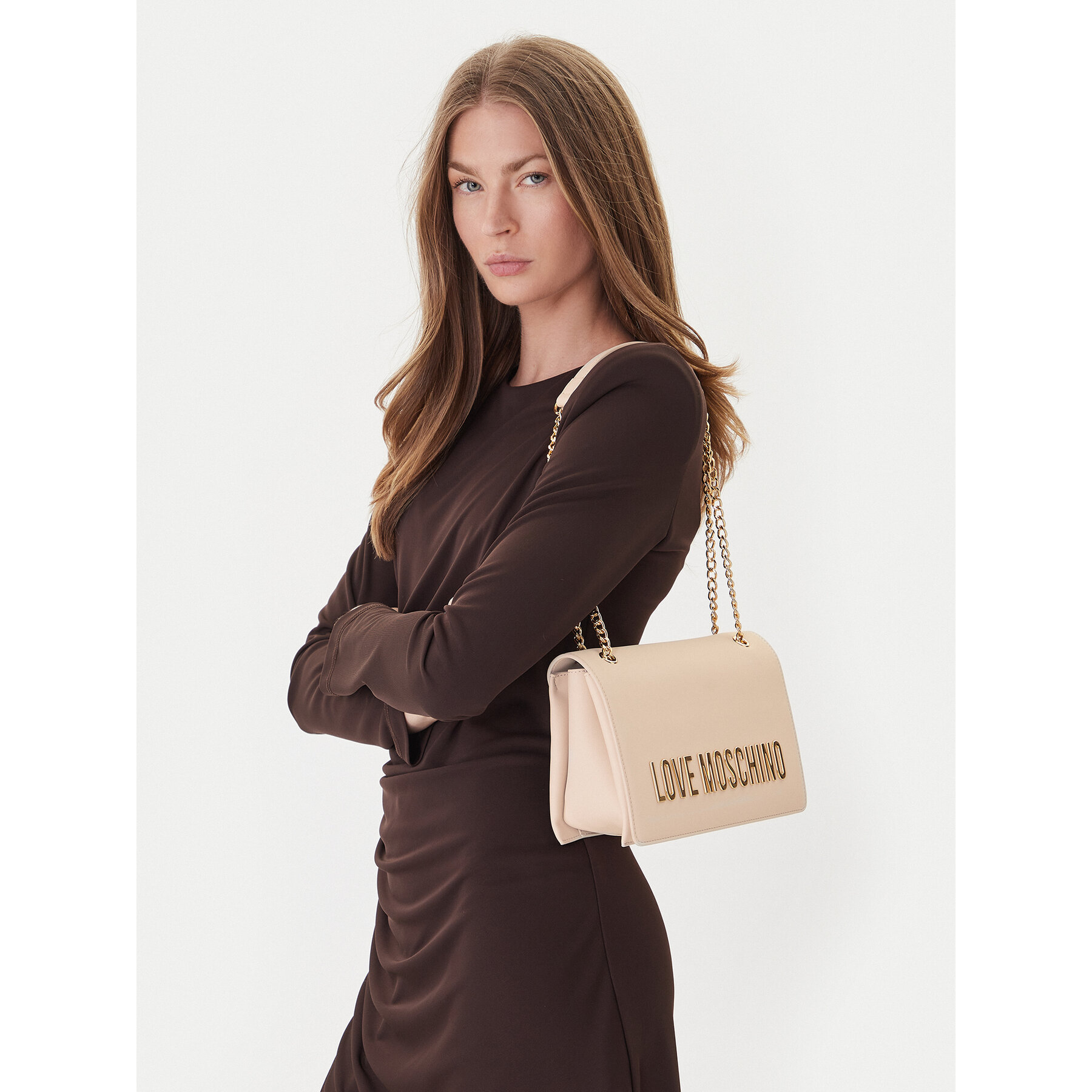 Geantă LOVE MOSCHINO JC4192PP0NKD0110 Crem