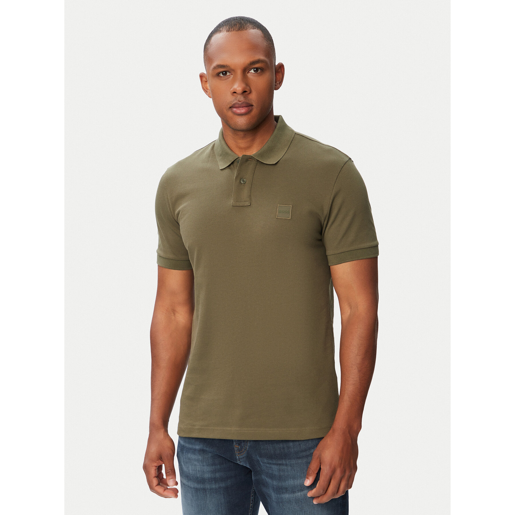BOSS Polo majica Passenger 50507803 Khaki Slim Fit