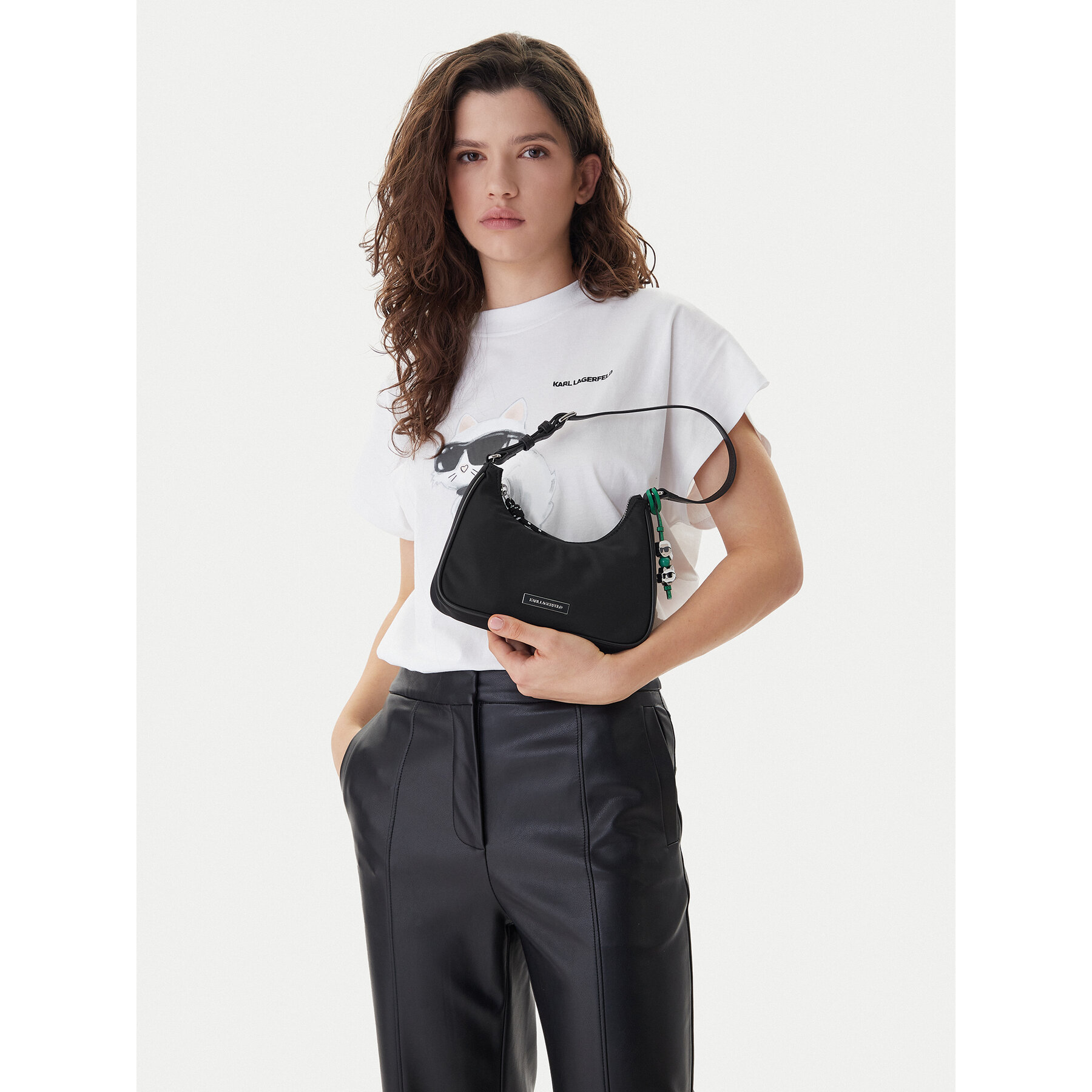 Дамска чанта KARL LAGERFELD B1W32068 Черен