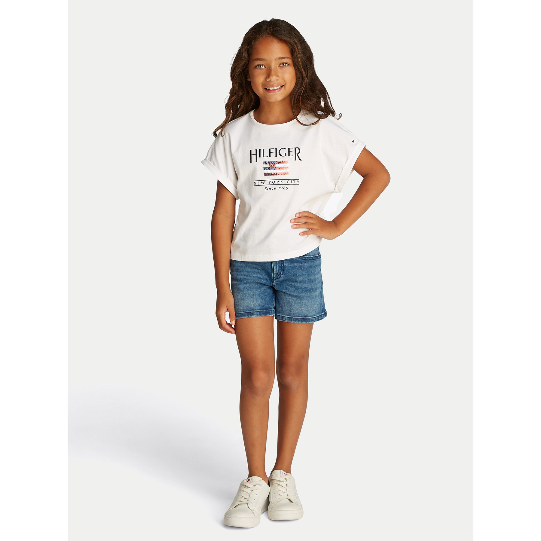 Tommy Hilfiger T-Shirt KG0KG08525 S Λευκό Regular Fit