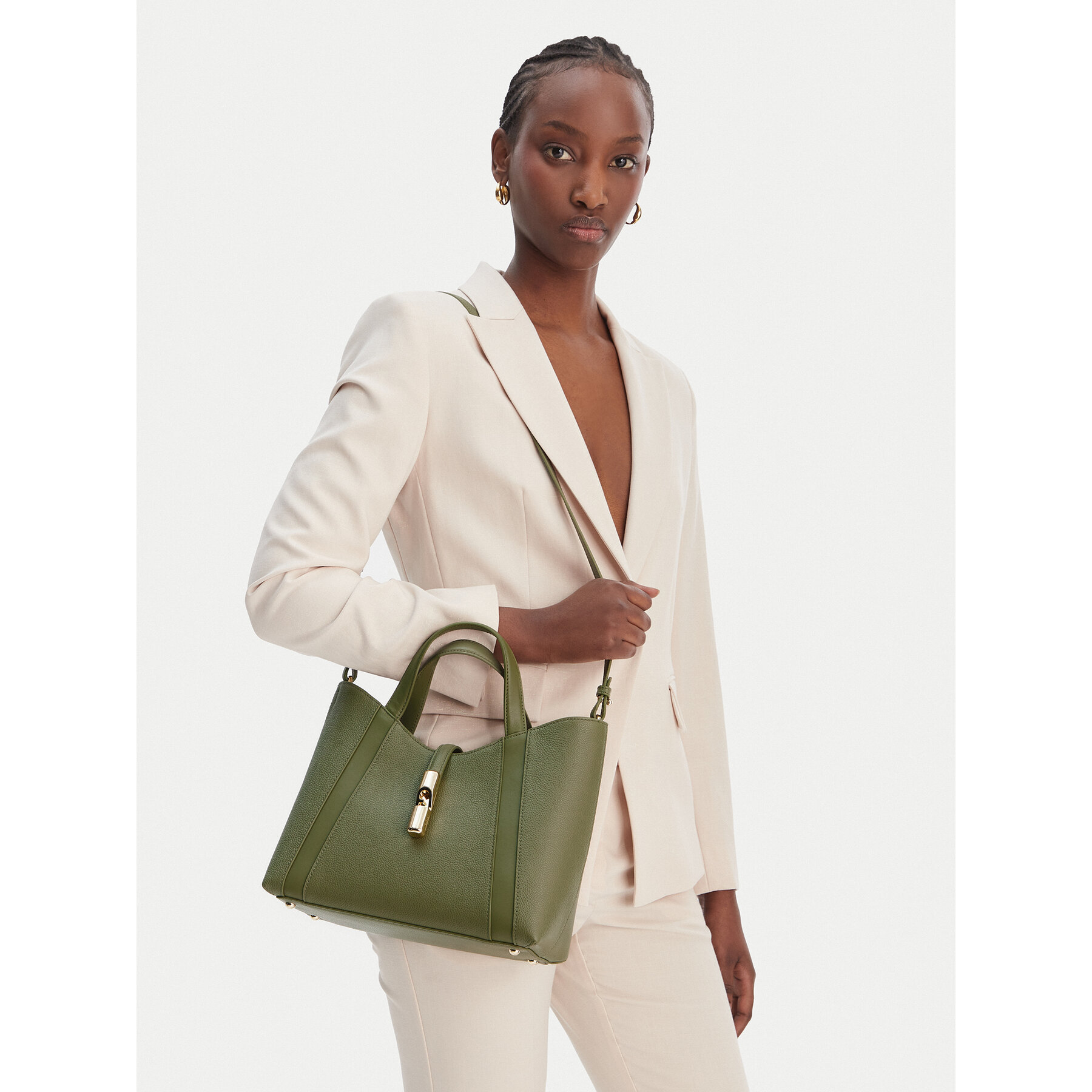 Ročna torba Furla Goccia S WB01789 BX3353 KH 4555S Zelena