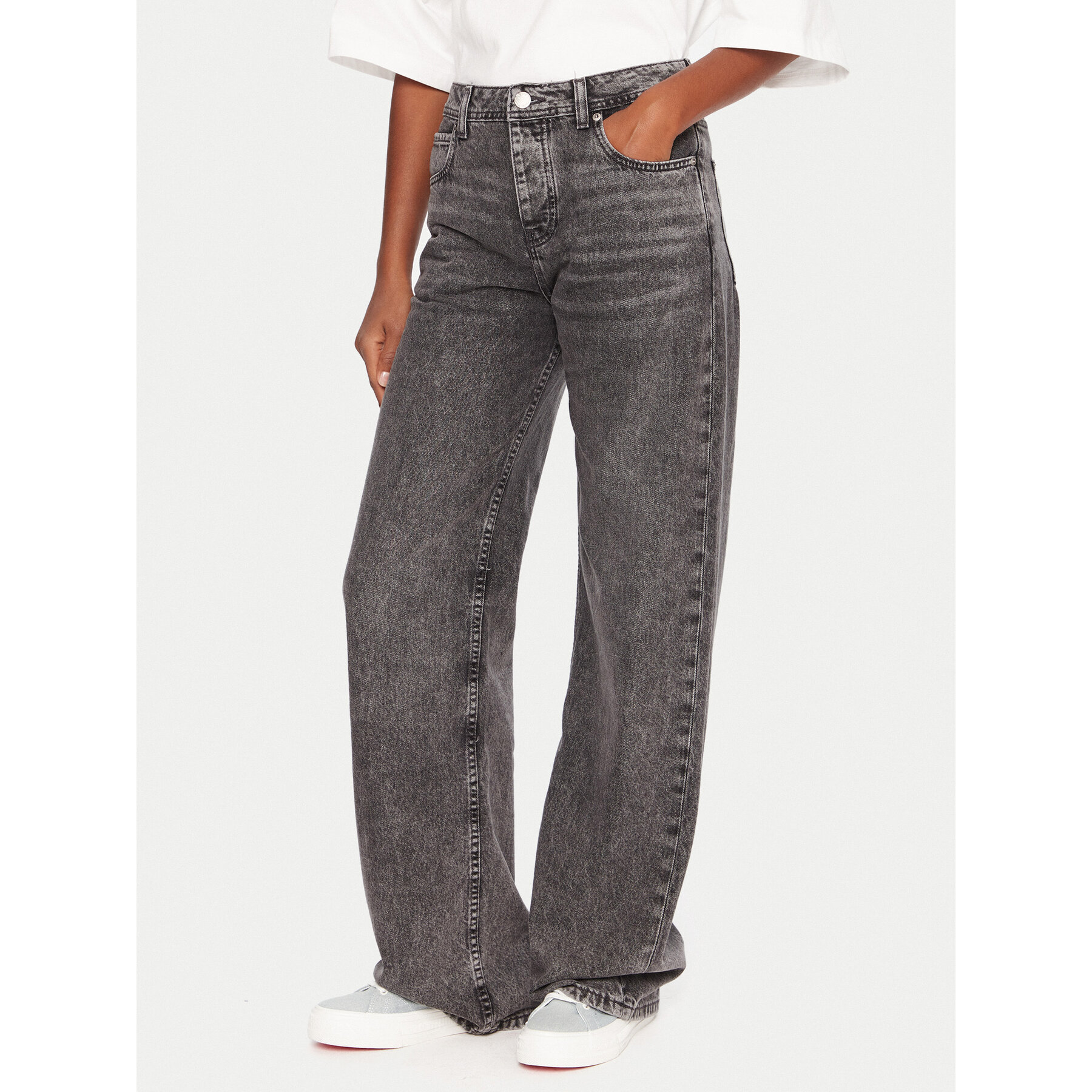 Roxy Jeans Milla ERJDP03312 Grau Wide Leg