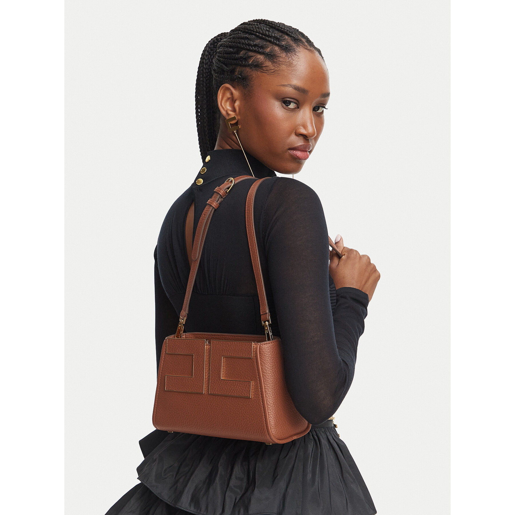 Elisabetta Franchi Τσάντα Elisabetta Franchi BS-07A-66E2-V360 Καφέ