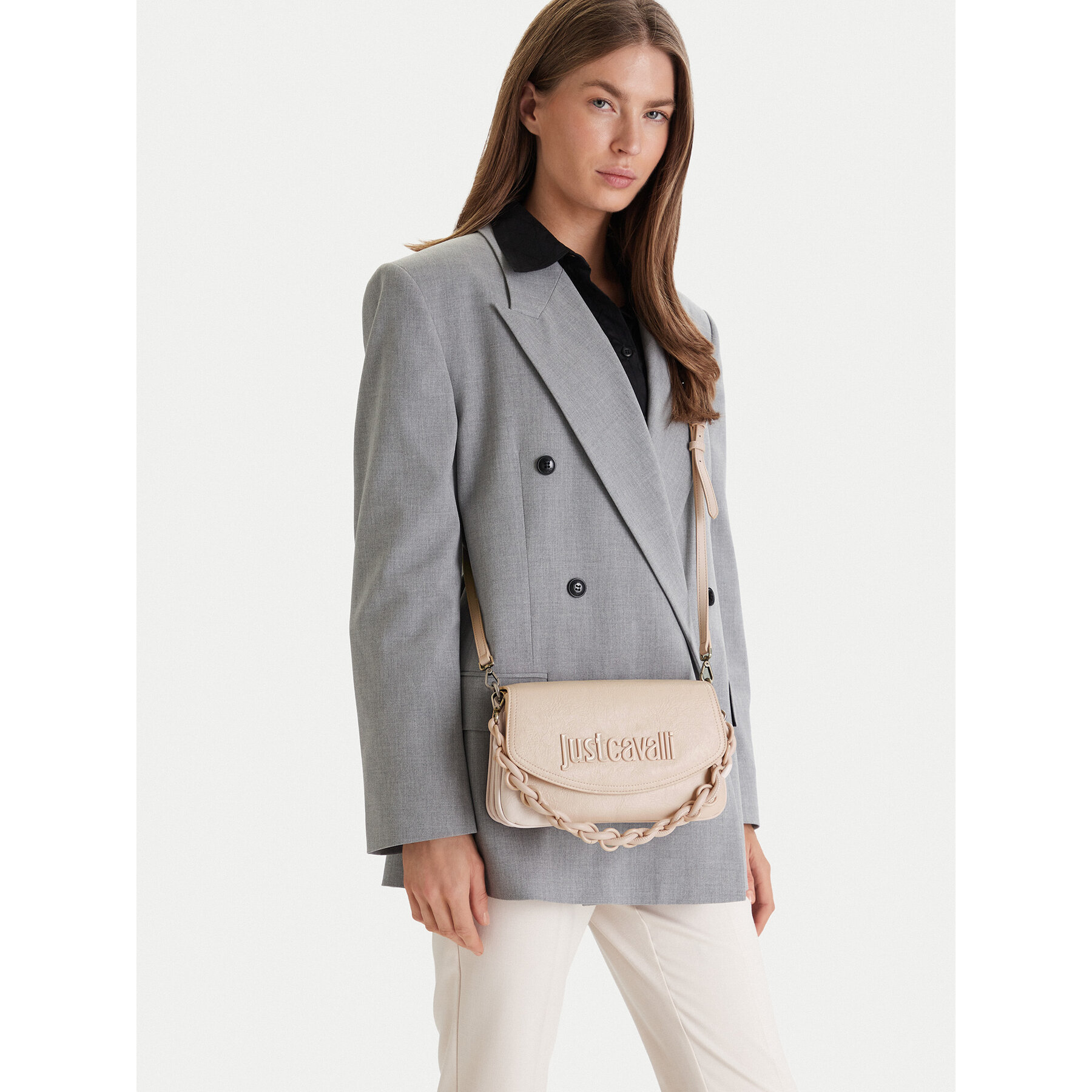 Geantă Just Cavalli 80RA4BC1 ZSD86 Bej