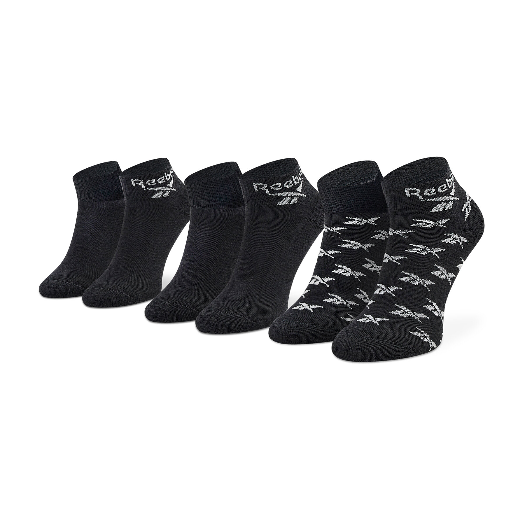 Reebok Classic Σετ 3 ζευγάρια ψηλές κάλτσες unisex Reebok Cl Fo Ankle Sock 3P GG6675 Μαύρο