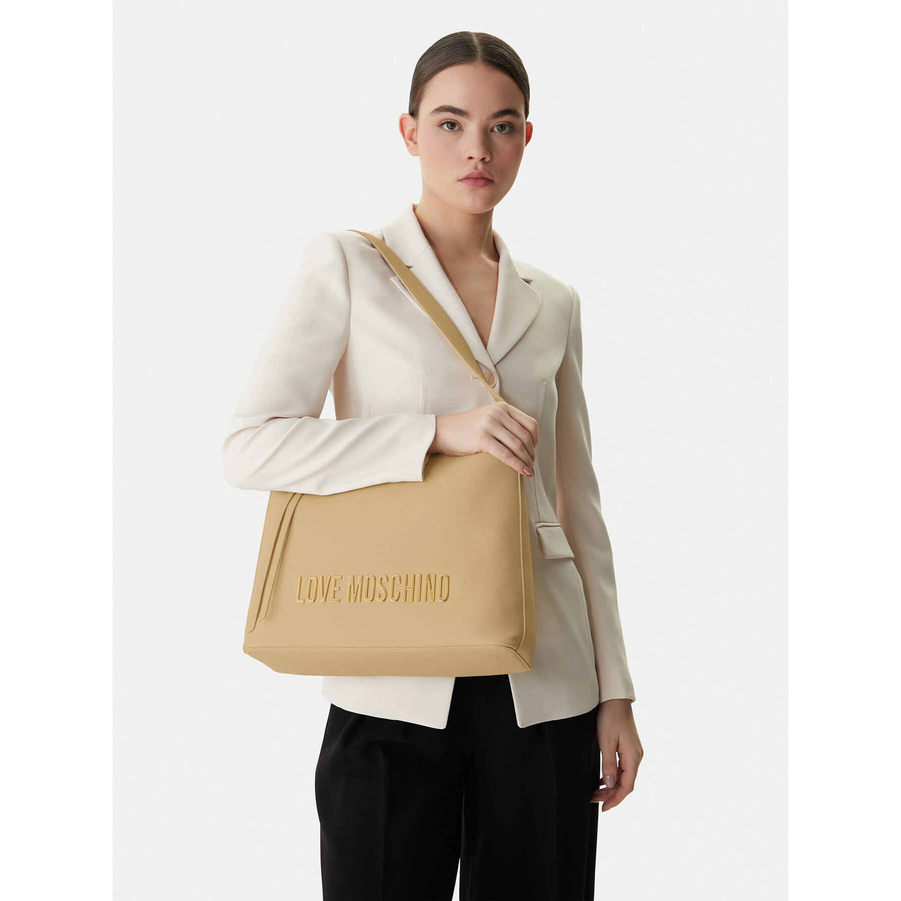 Geantă LOVE MOSCHINO JC4108PP1OKD0129 Bej