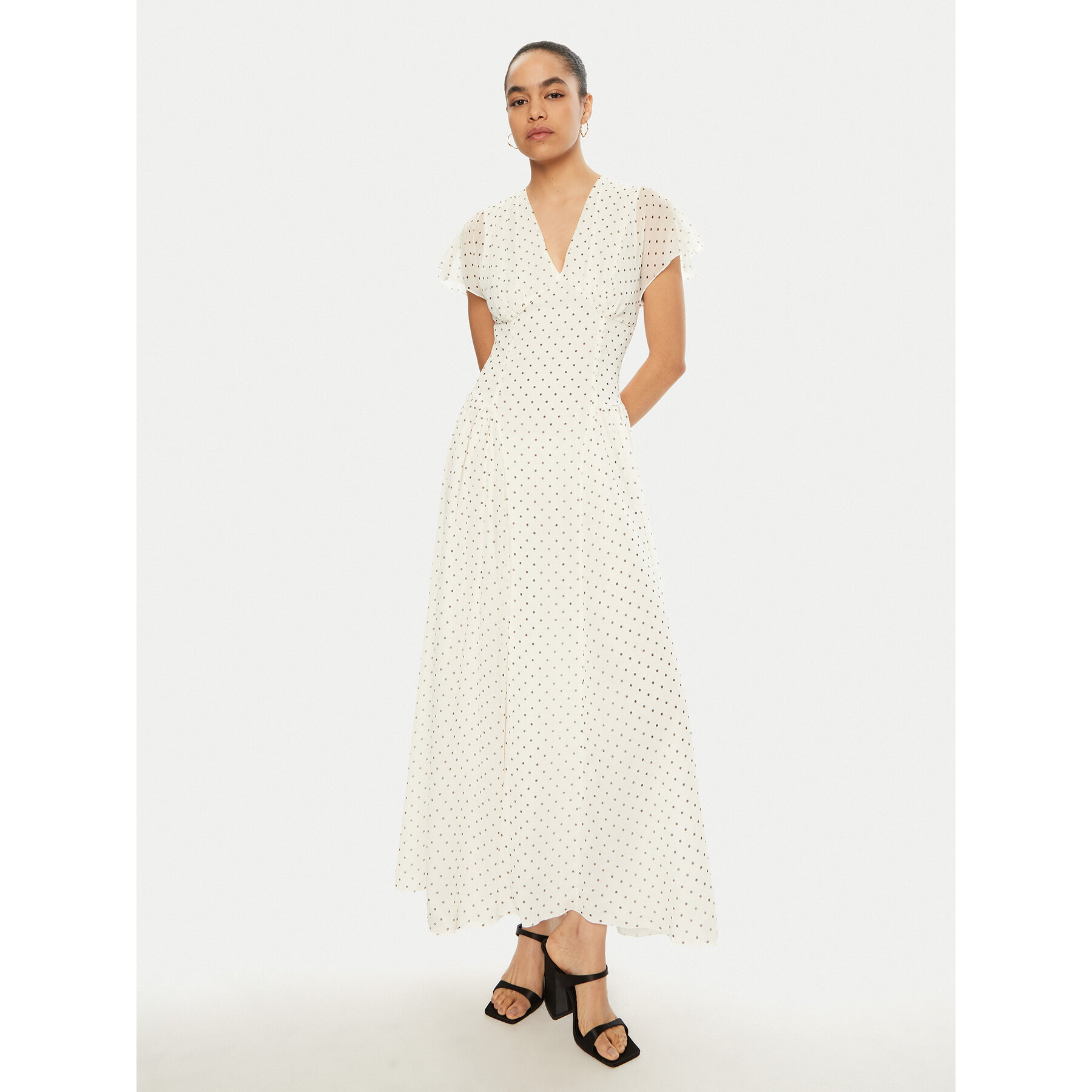 ROTATE Kleid für den Alltag 114227 Weiß Regular Fit