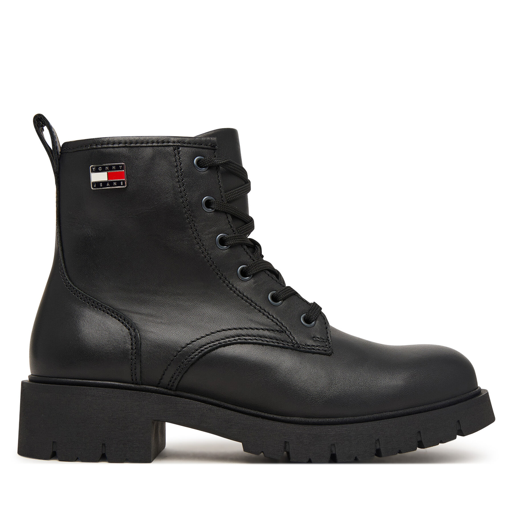 Trappers Tommy Jeans Tjw Cleated Lace Up Boots EN0EN03104 Negru