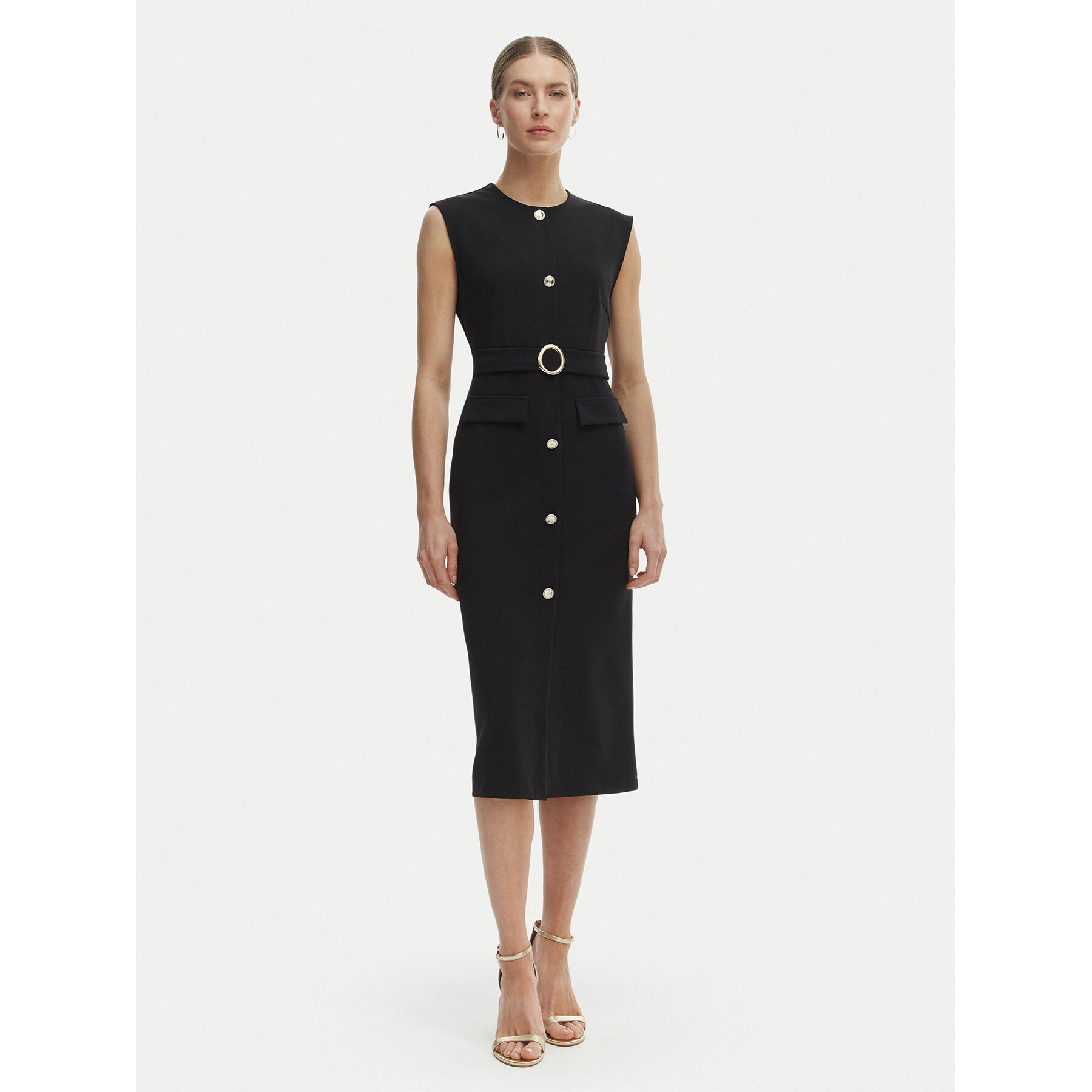 Rinascimento Coctailkleid CFC0020278002 Schwarz Slim Fit