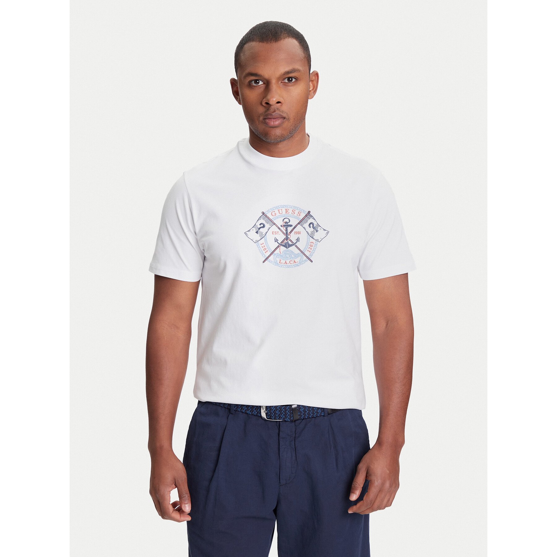 Guess T-Shirt M5YI62 K8FQ4 Λευκό Regular Fit