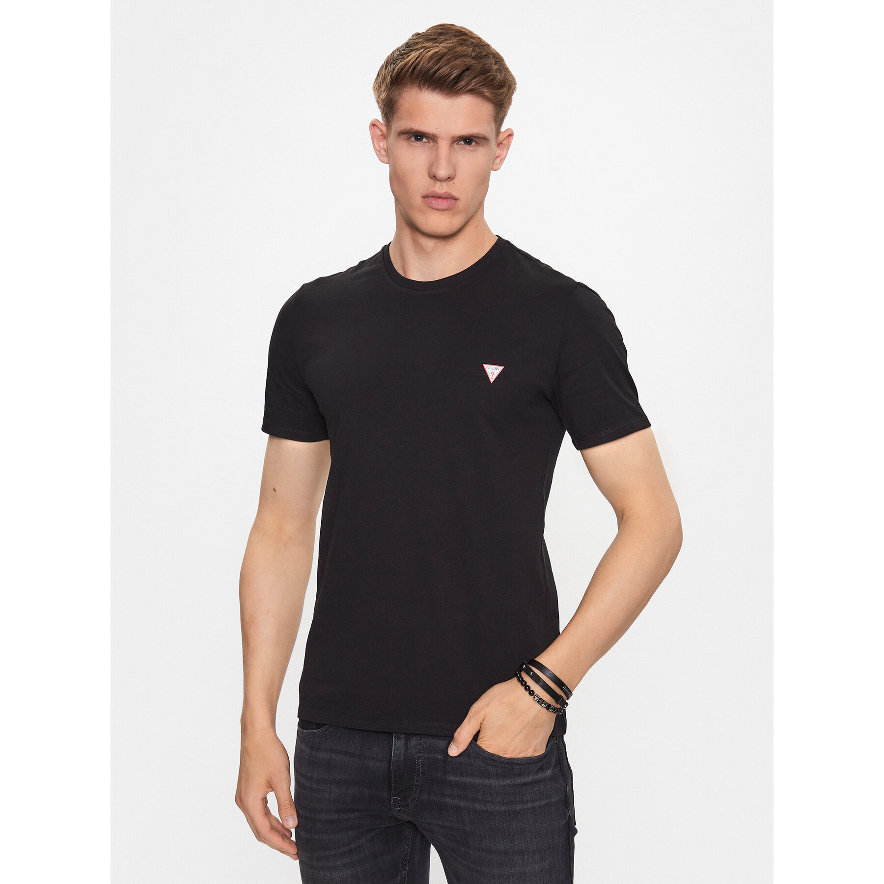 Guess T-Shirt M2YI36 I3Z14 Μαύρο Slim Fit
