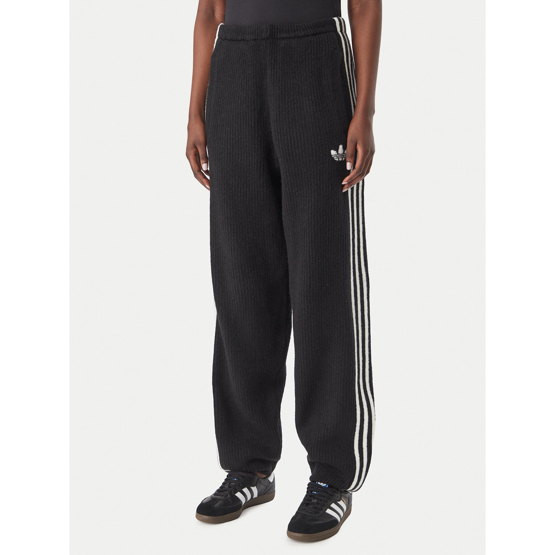 adidas Jogginghose Adiluna Season 2 X Jennie Knitted Loose Joggers LD8918 Schwarz Relaxed Fit