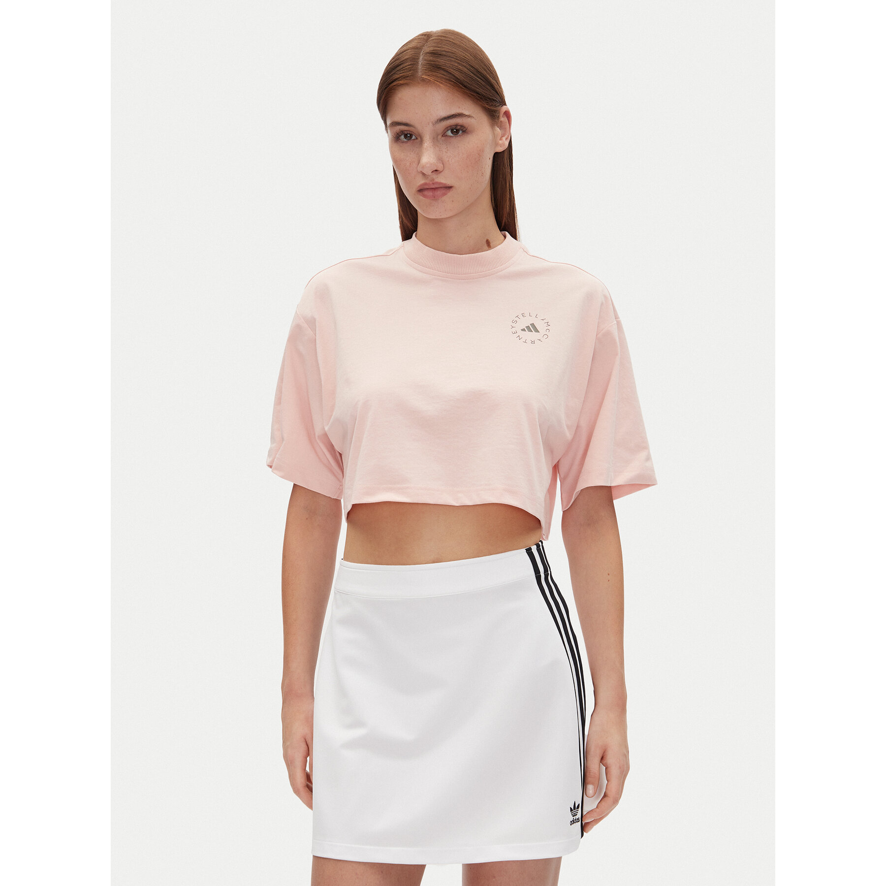 adidas by Stella McCartney Marškinėliai JJ0081 Rožinė Oversize