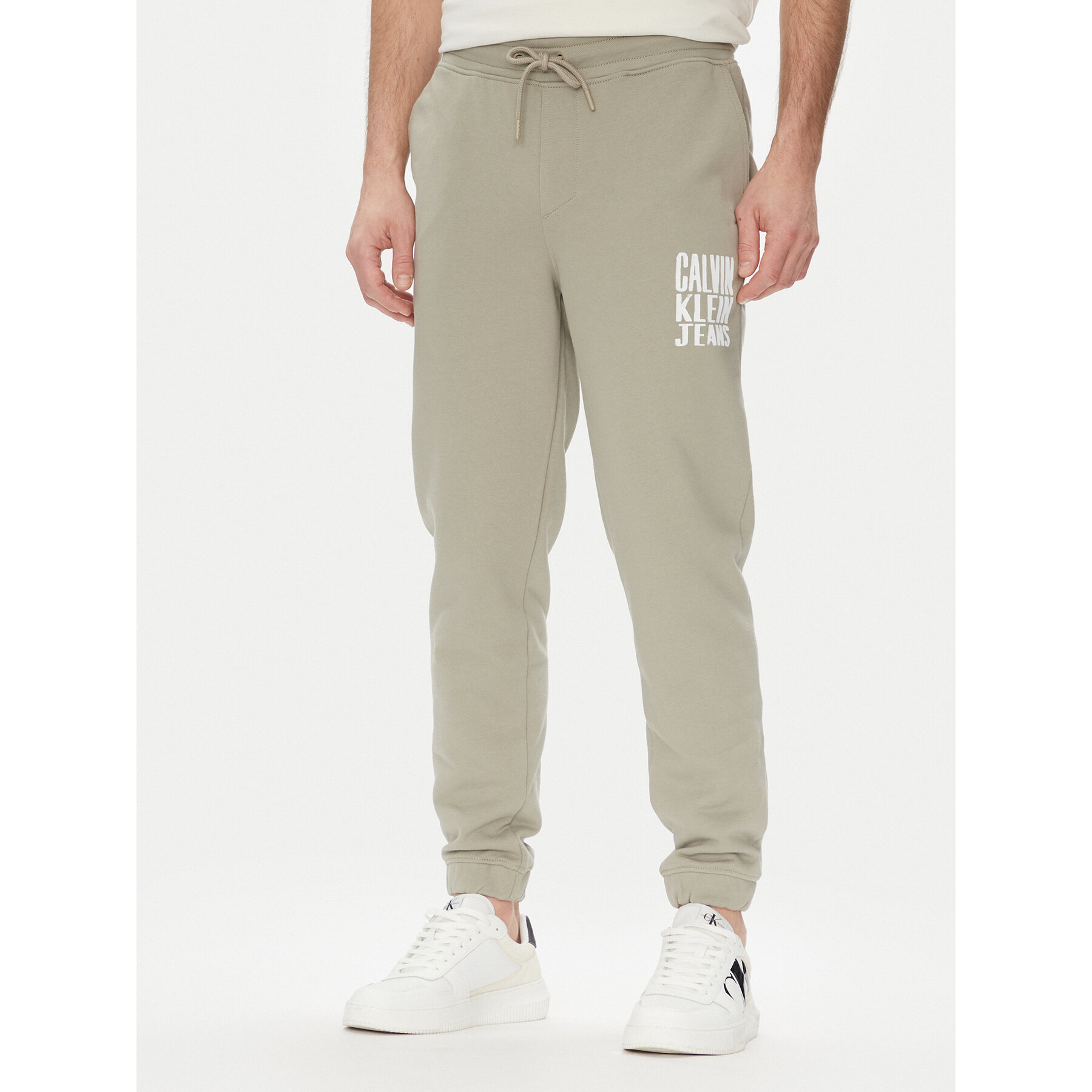 Calvin Klein Jeans Jogginghose Painted J30J327535 Grün Regular Fit